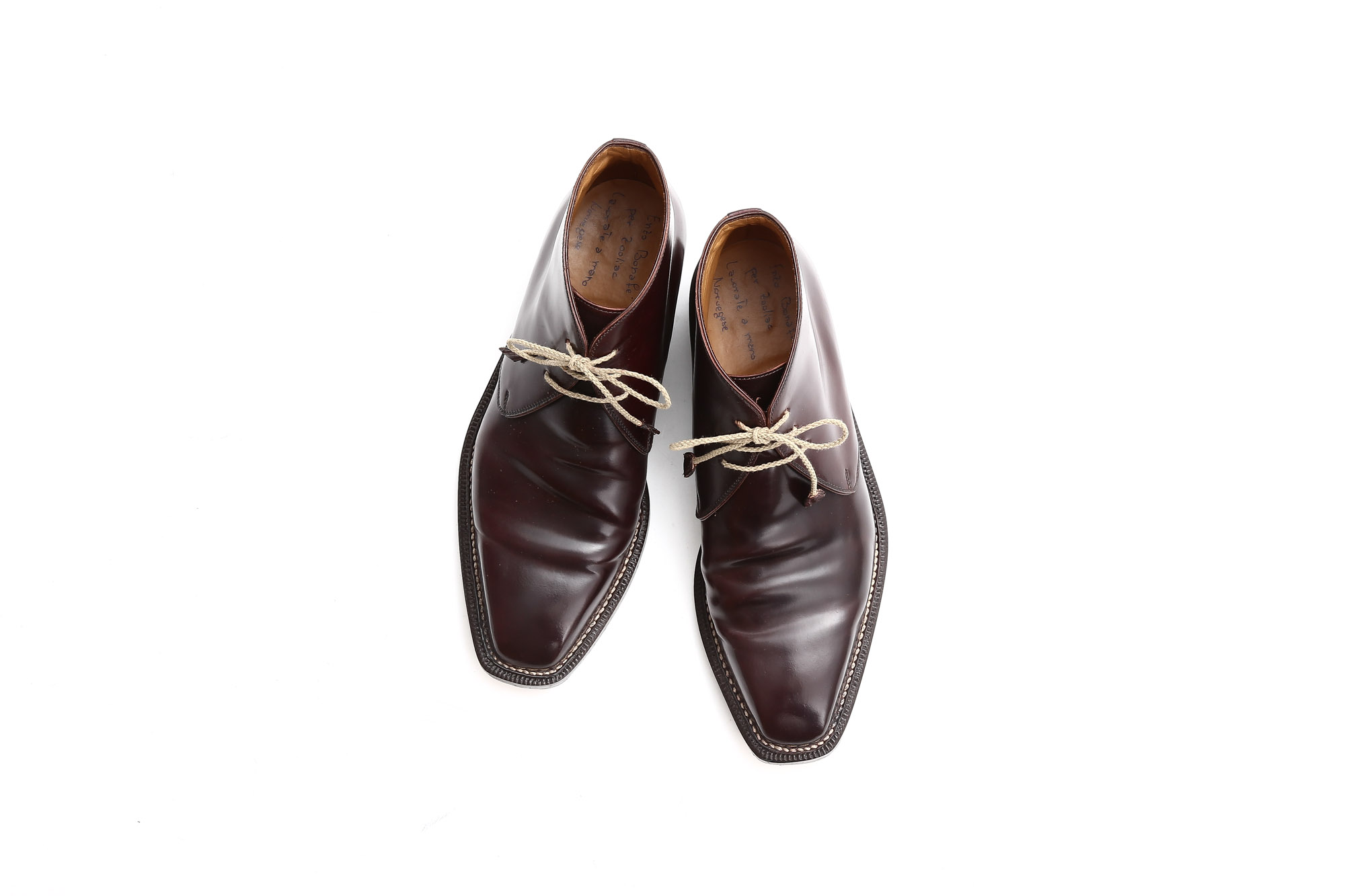 ENZO BONAFE(エンツォボナフェ) chukkaboots(チャッカブーツ) Horween Shell Cordvan leather(ホーウィン シェルコードバン) チャッカブーツ No.8(バーガンディー)  コードバン 愛知 名古屋 私物 履きじわ 最高や。