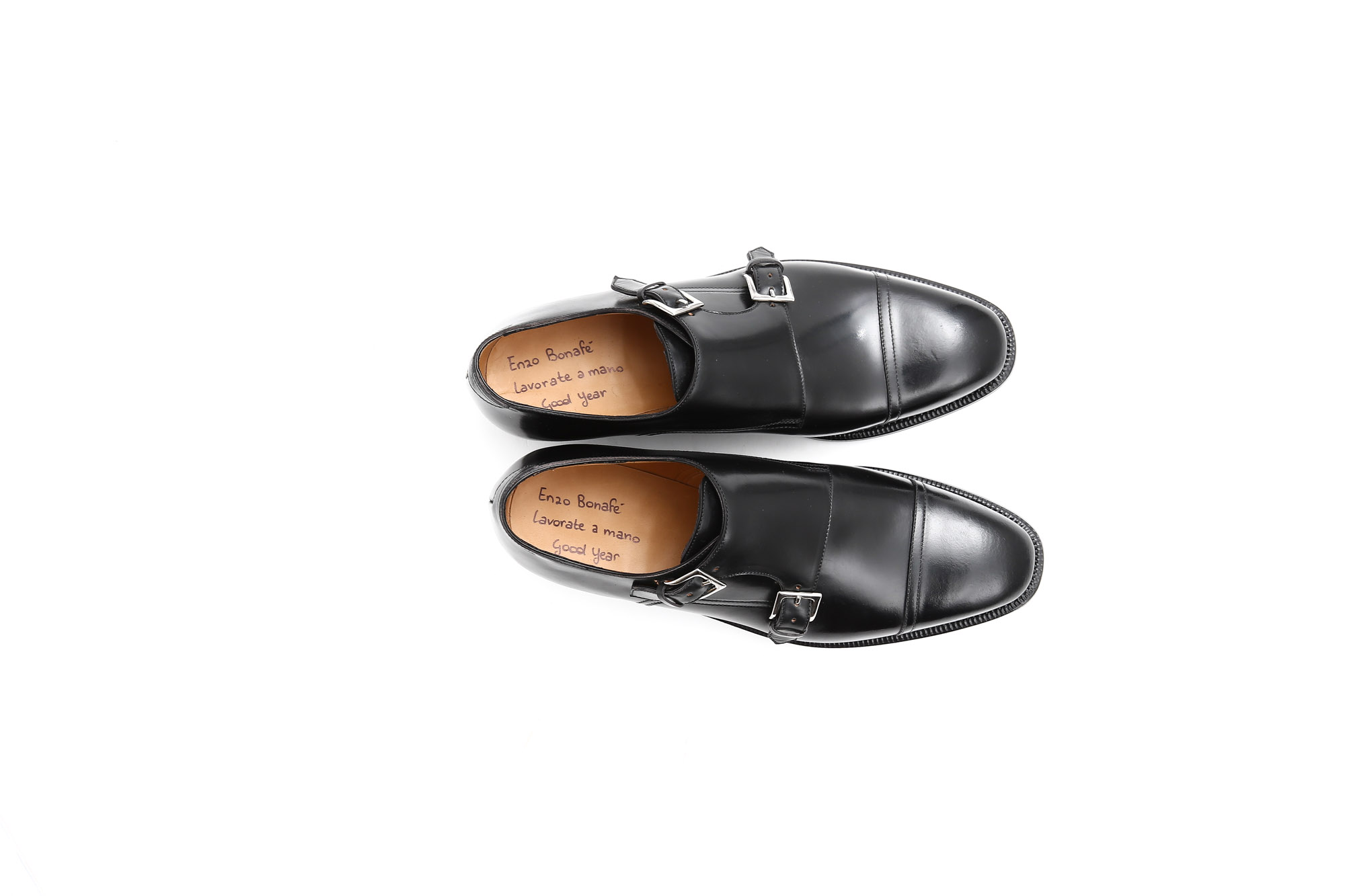  エンツォボナフェ(ENZO BONAFE) ダブルモンクストラップシューズ(double monk strap shoes)ホーウィンシェルコードバンHorween Shell Cordovan leather  ブラック(NERO)  愛知　名古屋 Alto e Diritto アルト エ デリット 取扱い ボナフェ 別注