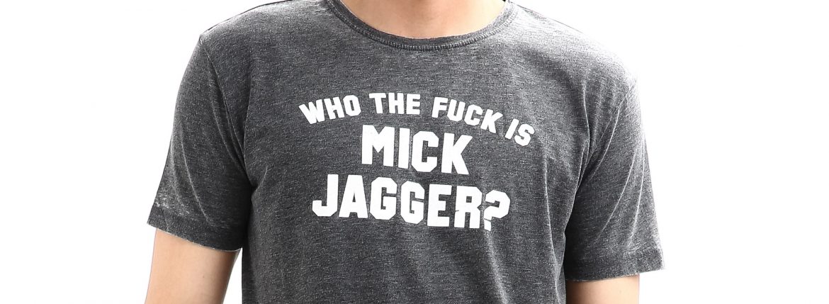 WORN BY(ウォーンバイ) Who The Fuck Is Mick Jagger ? The Rolling Stones(ザローリングストーンズ) バンドTシャツ CHARCOAL(チャコール)のイメージ
