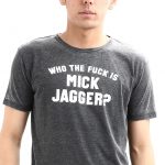 WORN BY(ウォーンバイ) Who The Fuck Is Mick Jagger ? The Rolling Stones(ザローリングストーンズ) バンドTシャツ CHARCOAL(チャコール)のイメージ