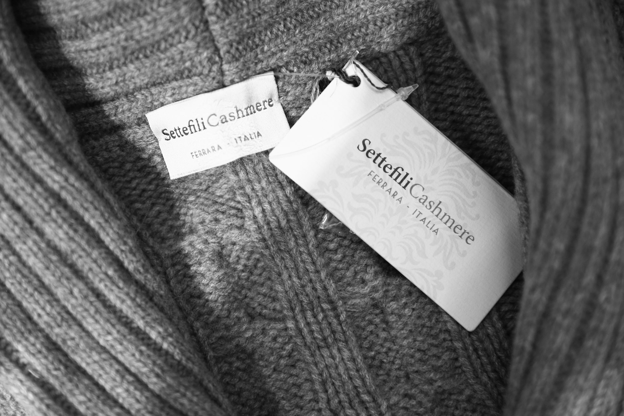 Settefili Cashmere(セッテフィーリ カシミア) Shawl Collar Cardigan ウール カシミア ローゲージ ニットカーディガン ショールカラーカーディガン GREY (グレー・MC009) made in italy(イタリア製) 2016 秋冬新作 愛知 名古屋 Alto e Diritto アルト エ デリット