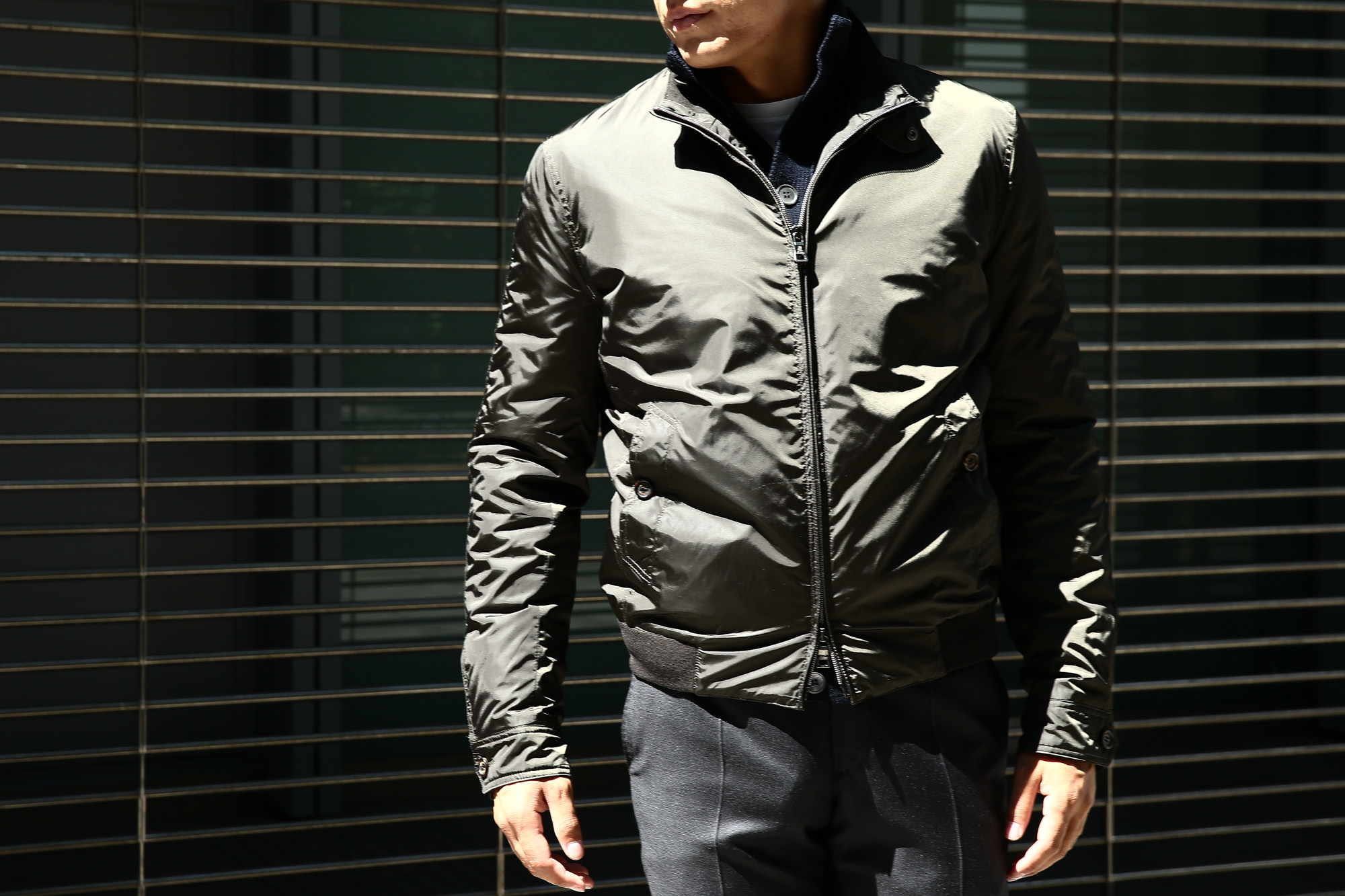 Sealup (シーラップ) Bomber Jacket (ボンバージャケット) 7578 9683 中綿入り ボマージャケット ナイロンジャケット KHAKI (カーキ・14) MADE IN ITALY 2016 秋冬新作 愛知 名古屋 Alto e Diritto アルト エ デリット ボマージャケット オリーブ