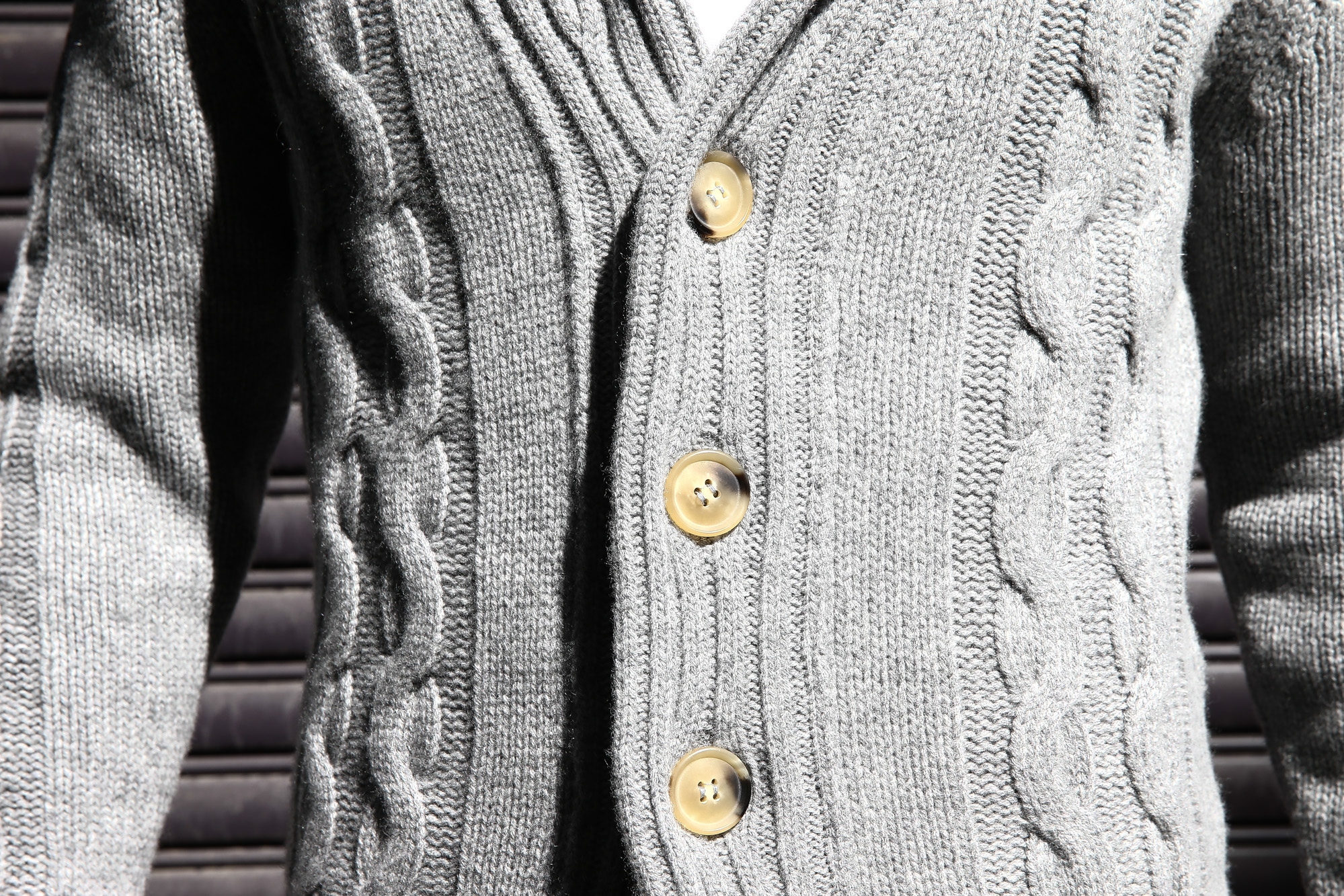 Settefili Cashmere (セッテフィーリ カシミア) Shawl Collar Cardigan (ショールカラーカーディガン) ローゲージ ニット カーディガン GREY (グレー・MC009) made in italy (イタリア製) 2016 秋冬新作 Alto e Diritto 愛知 名古屋 