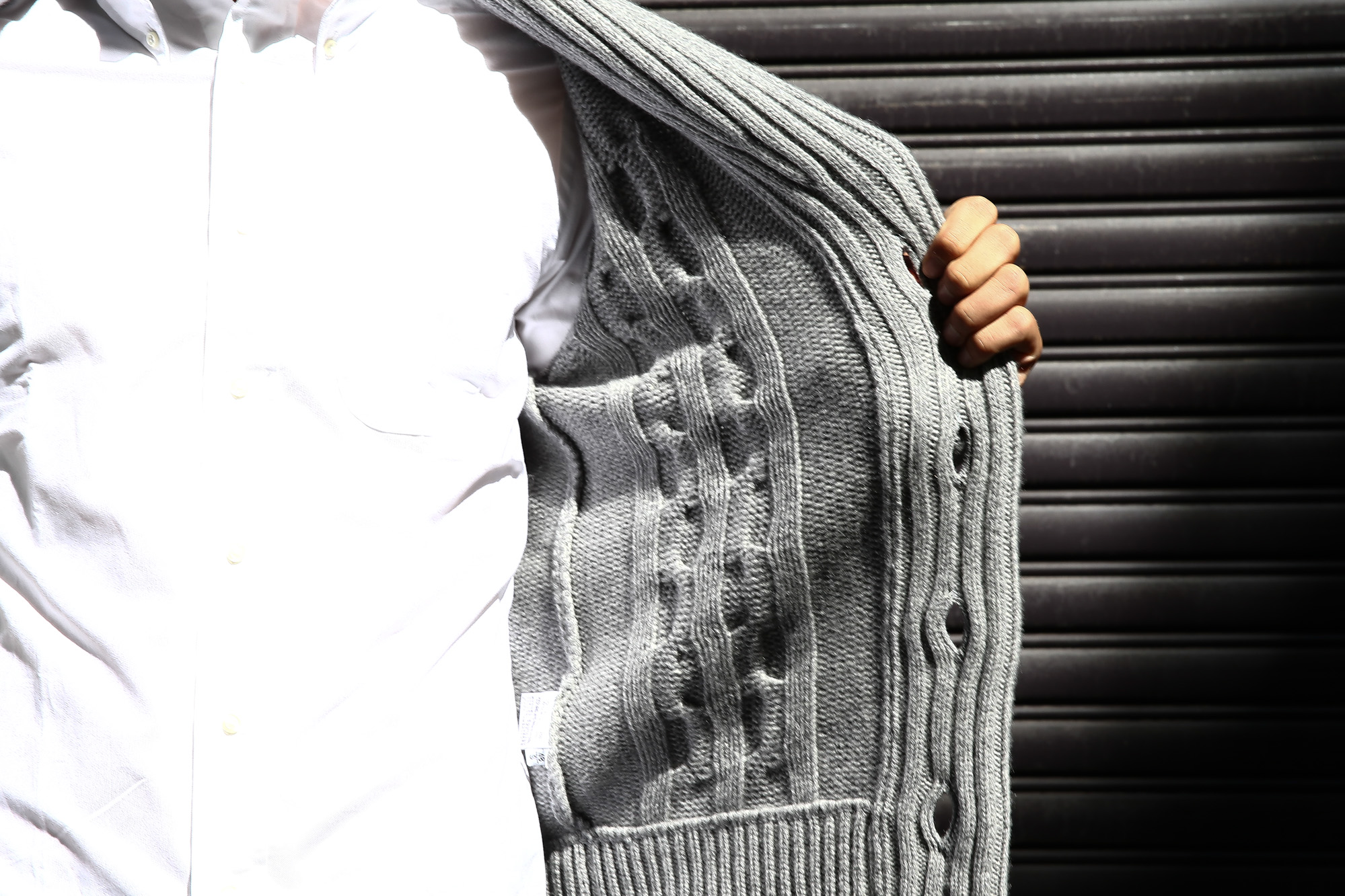 Settefili Cashmere (セッテフィーリ カシミア) Shawl Collar Cardigan (ショールカラーカーディガン) ローゲージ ニット カーディガン GREY (グレー・MC009) made in italy (イタリア製) 2016 秋冬新作 Alto e Diritto 愛知 名古屋 