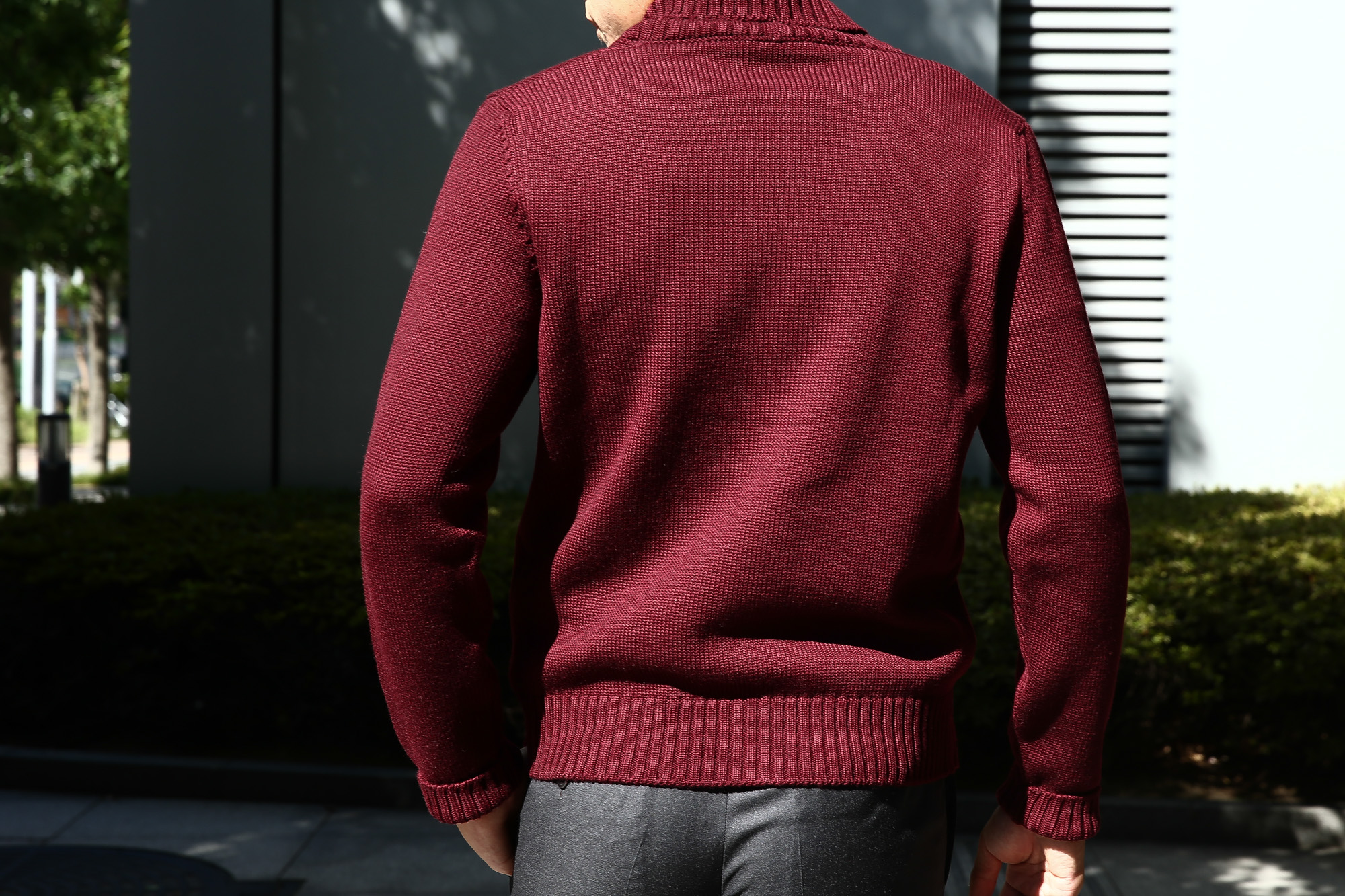 ZANONE (ザノーネ) Shawl Collar Cardigan 811947 Z0229 VIRGIN WOOL 100％ ミドルゲージニット ショールカラーカーディガン BORDEAUX (ボルドー・Z4178) MADE IN ITALY 2016 秋冬 Alto e Diritto 愛知 名古屋 ザノーネ