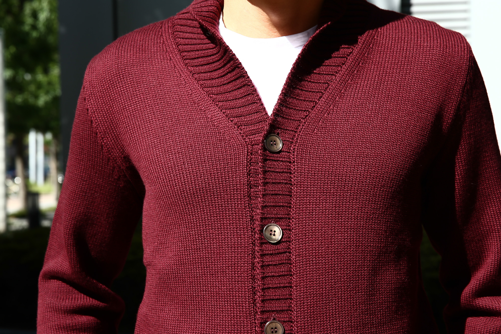 ZANONE (ザノーネ) Shawl Collar Cardigan 811947 Z0229 VIRGIN WOOL 100％ ミドルゲージニット ショールカラーカーディガン BORDEAUX (ボルドー・Z4178) MADE IN ITALY 2016 秋冬 Alto e Diritto 愛知 名古屋 ザノーネ