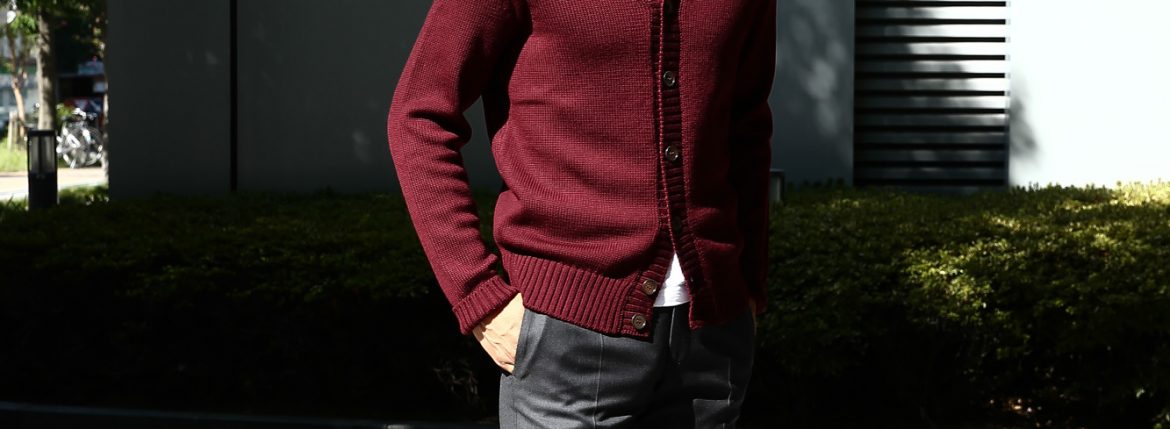 ZANONE (ザノーネ) Shawl Collar Cardigan 811947 Z0229 VIRGIN WOOL 100％ ミドルゲージニット ショールカラーカーディガン BORDEAUX (ボルドー・Z4178) MADE IN ITALY 2016 秋冬のイメージ