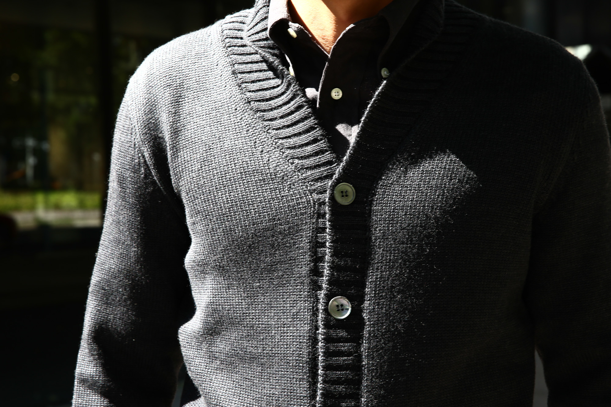 ZANONE (ザノーネ) Shawl Collar Cardigan 811947 Z0229 VIRGIN WOOL 100％ ミドルゲージニット ショールカラーカーディガン CHARCOAL (チャコール・Z0006) MADE IN ITALY 2016 秋冬 Alto e Diritto 愛知 名古屋 ザノーネ