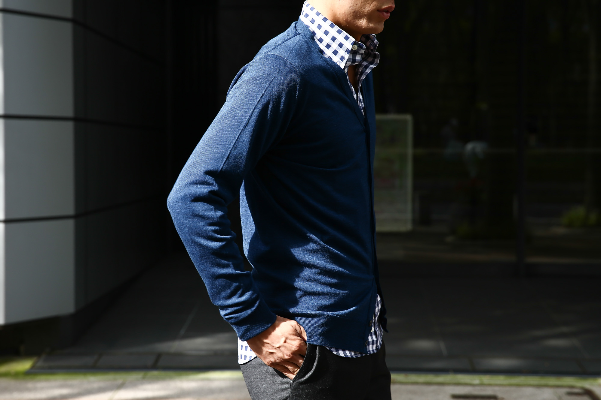 JOHN SMEDLEY ジョンスメドレー BRYN V NECK CARDIGAN EASY FIT