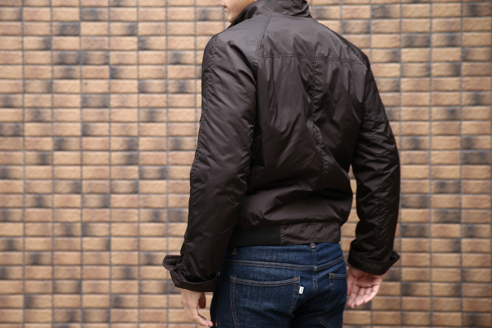 Sealup (シーラップ) Bomber Jacket (ボンバージャケット) 7578 9683 中綿入り ボマージャケット ナイロンジャケット BROWN (ブラウン・29) MADE IN ITALY(イタリア製)  2016 秋冬新作 のコーディネート画像。 愛知 名古屋 Alto e Diritto アルト エ デリット  セレクトショップ レザージャケット ブルゾン ブラウン 茶 シーラップ 名古屋 44,46,48,50,52