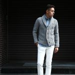 Settefili Cashmere (セッテフィーリ カシミア) Shawl Collar Cardigan ウールカシミア ローゲージニット ショールカラーカーディガン GREY (グレー・MC009) made in italy (イタリア製) 2016 秋冬新作のイメージ