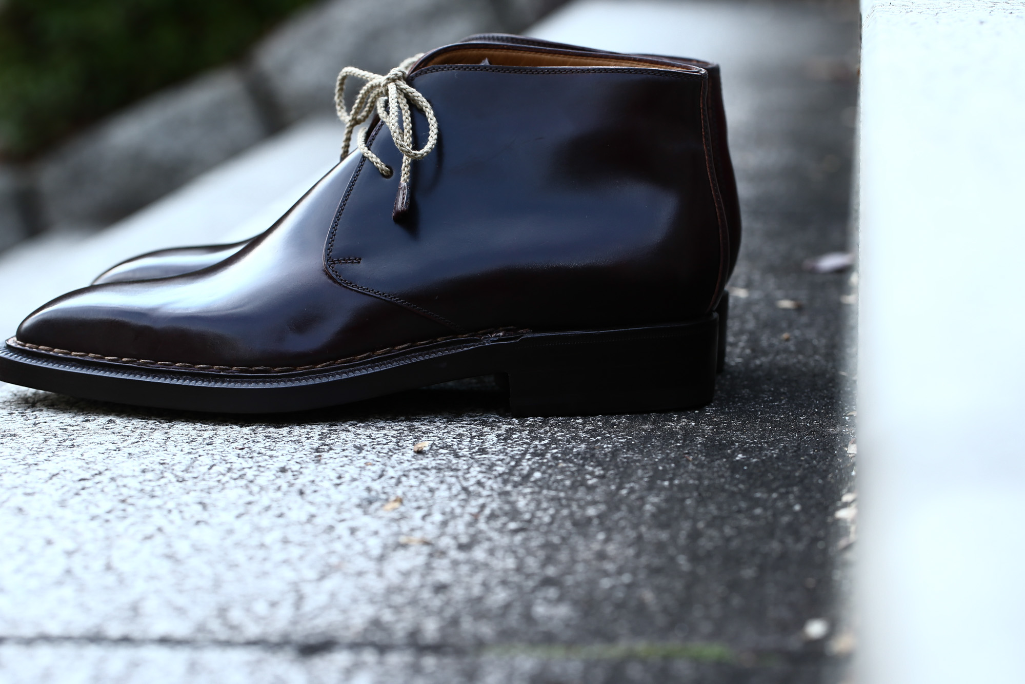 ENZO BONAFE (エンツォボナフェ) ART.3722 Chukka boots Horween Shell Cordovan Leather ホーウィン社 シェルコードバンレザー レザーブーツ コードバンブーツ チャッカブーツ No.8 (バーガンディー) made in Italy(イタリア製) 愛知 名古屋 Alto e Diritto アルト エ デリット ボナフェ コードバン ベネチアンクリーム JOHN LOBB ジョンロブ CHURCH’S チャーチ JOSEPH CHEANEY ジョセフチーニー CORTHAY コルテ ALFRED SARGENT アルフレッドサージェント CROCKETT&JONES クロケットジョーンズ F.LLI GIACOMETTI フラテッリジャコメッティ ENZO BONAFE エンツォボナフェ BETTANIN&VENTURI ベッタニンヴェントゥーリ JALAN SRIWIJAYA ジャランスリウァヤ J.W.WESTON ジェイエムウエストン SANTONI サントーニ SERGIO ROSSI セルジオロッシ CARMINA カルミナ