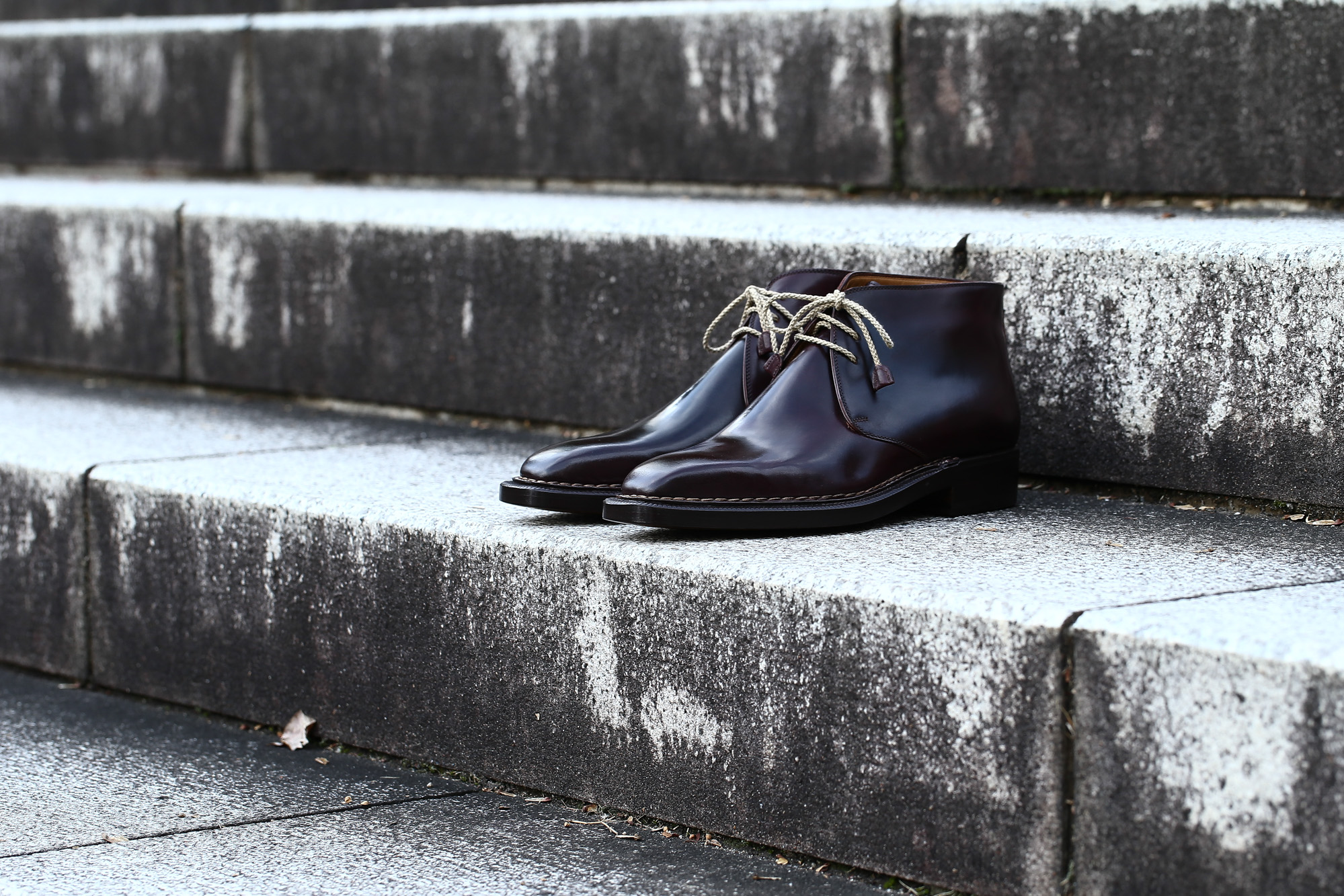 ENZO BONAFE (エンツォボナフェ) ART.3722 Chukka boots Horween Shell Cordovan Leather ホーウィン社 シェルコードバンレザー レザーブーツ コードバンブーツ チャッカブーツ No.8 (バーガンディー) made in Italy(イタリア製) 愛知 名古屋 Alto e Diritto アルト エ デリット ボナフェ コードバン ベネチアンクリーム JOHN LOBB ジョンロブ CHURCH’S チャーチ JOSEPH CHEANEY ジョセフチーニー CORTHAY コルテ ALFRED SARGENT アルフレッドサージェント CROCKETT&JONES クロケットジョーンズ F.LLI GIACOMETTI フラテッリジャコメッティ ENZO BONAFE エンツォボナフェ BETTANIN&VENTURI ベッタニンヴェントゥーリ JALAN SRIWIJAYA ジャランスリウァヤ J.W.WESTON ジェイエムウエストン SANTONI サントーニ SERGIO ROSSI セルジオロッシ CARMINA カルミナ