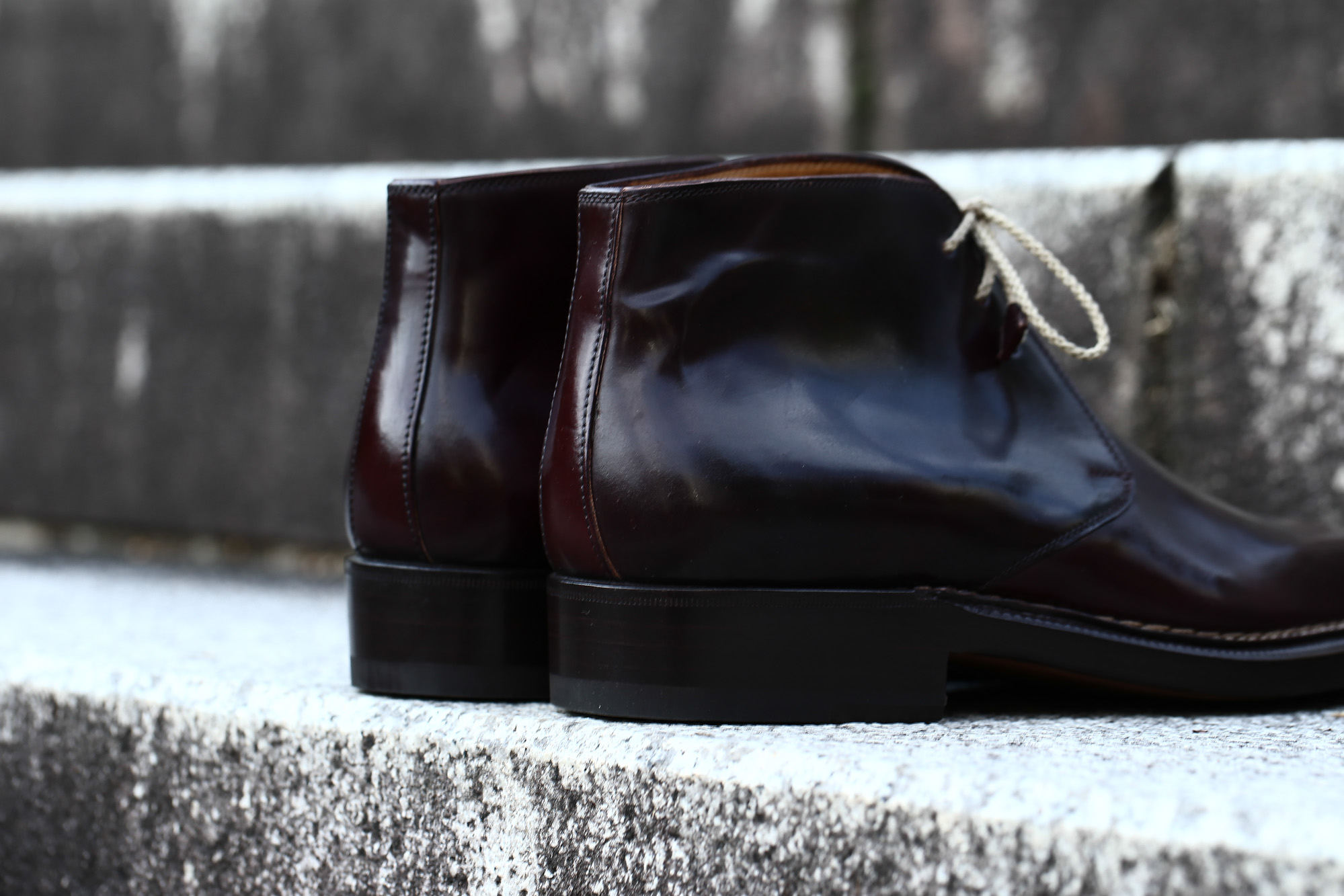 ENZO BONAFE (エンツォボナフェ) ART.3722 Chukka boots Horween Shell Cordovan Leather ホーウィン社 シェルコードバンレザー レザーブーツ コードバンブーツ チャッカブーツ No.8 (バーガンディー) made in Italy(イタリア製) 愛知 名古屋 Alto e Diritto アルト エ デリット ボナフェ コードバン ベネチアンクリーム JOHN LOBB ジョンロブ CHURCH’S チャーチ JOSEPH CHEANEY ジョセフチーニー CORTHAY コルテ ALFRED SARGENT アルフレッドサージェント CROCKETT&JONES クロケットジョーンズ F.LLI GIACOMETTI フラテッリジャコメッティ ENZO BONAFE エンツォボナフェ BETTANIN&VENTURI ベッタニンヴェントゥーリ JALAN SRIWIJAYA ジャランスリウァヤ J.W.WESTON ジェイエムウエストン SANTONI サントーニ SERGIO ROSSI セルジオロッシ CARMINA カルミナ