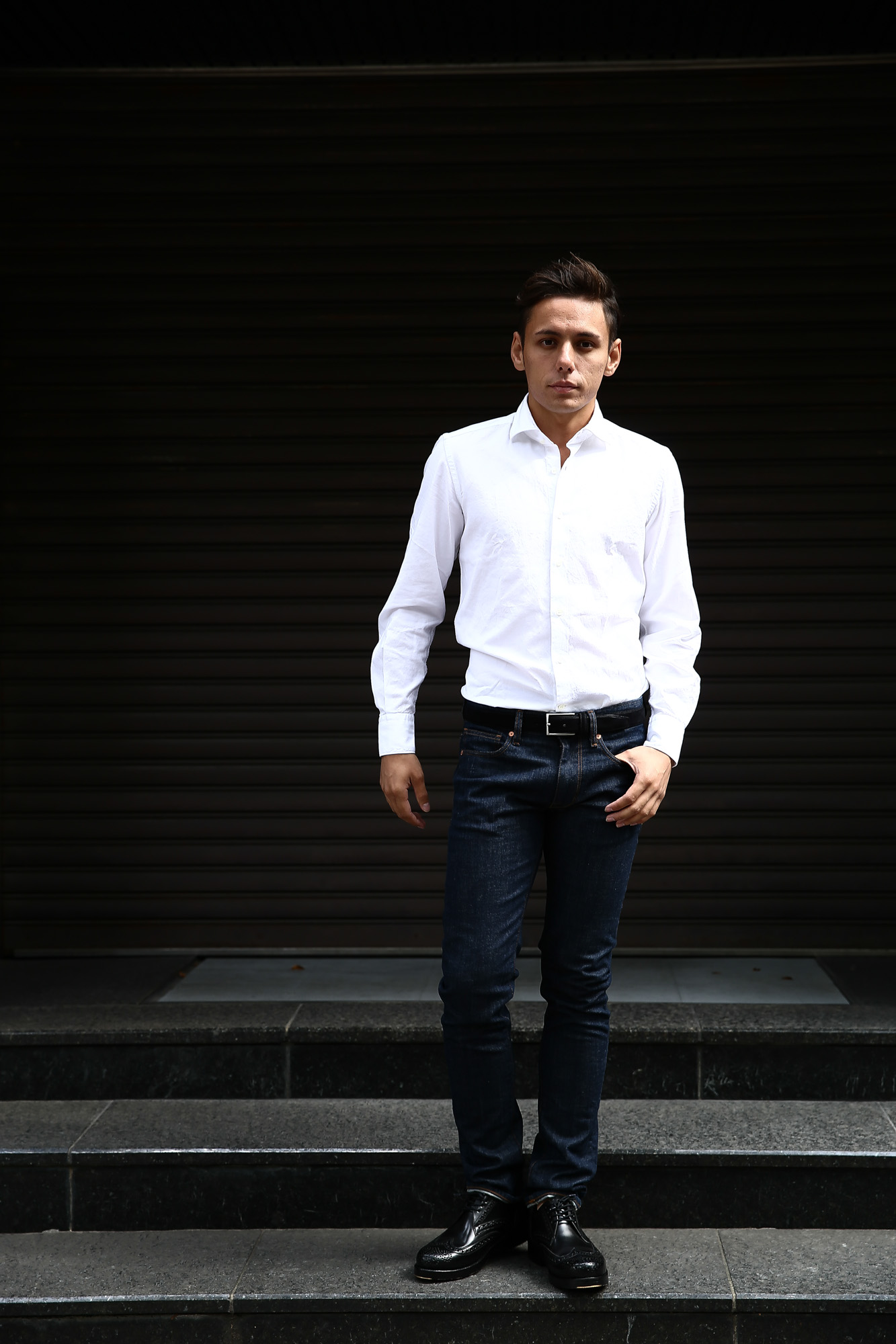 Glanshirt (グランシャツ) JWEEN G6971 OXFORD COTTON 100％ カッタウェイシャツ オックスフォードシャツ WHITE (ホワイト・001) MADE IN ITALY(イタリア製) 2016 秋冬新作愛知 名古屋Alto e Diritto アルト エ デリット シャツ 白シャツ 36,37,38,39,40,41