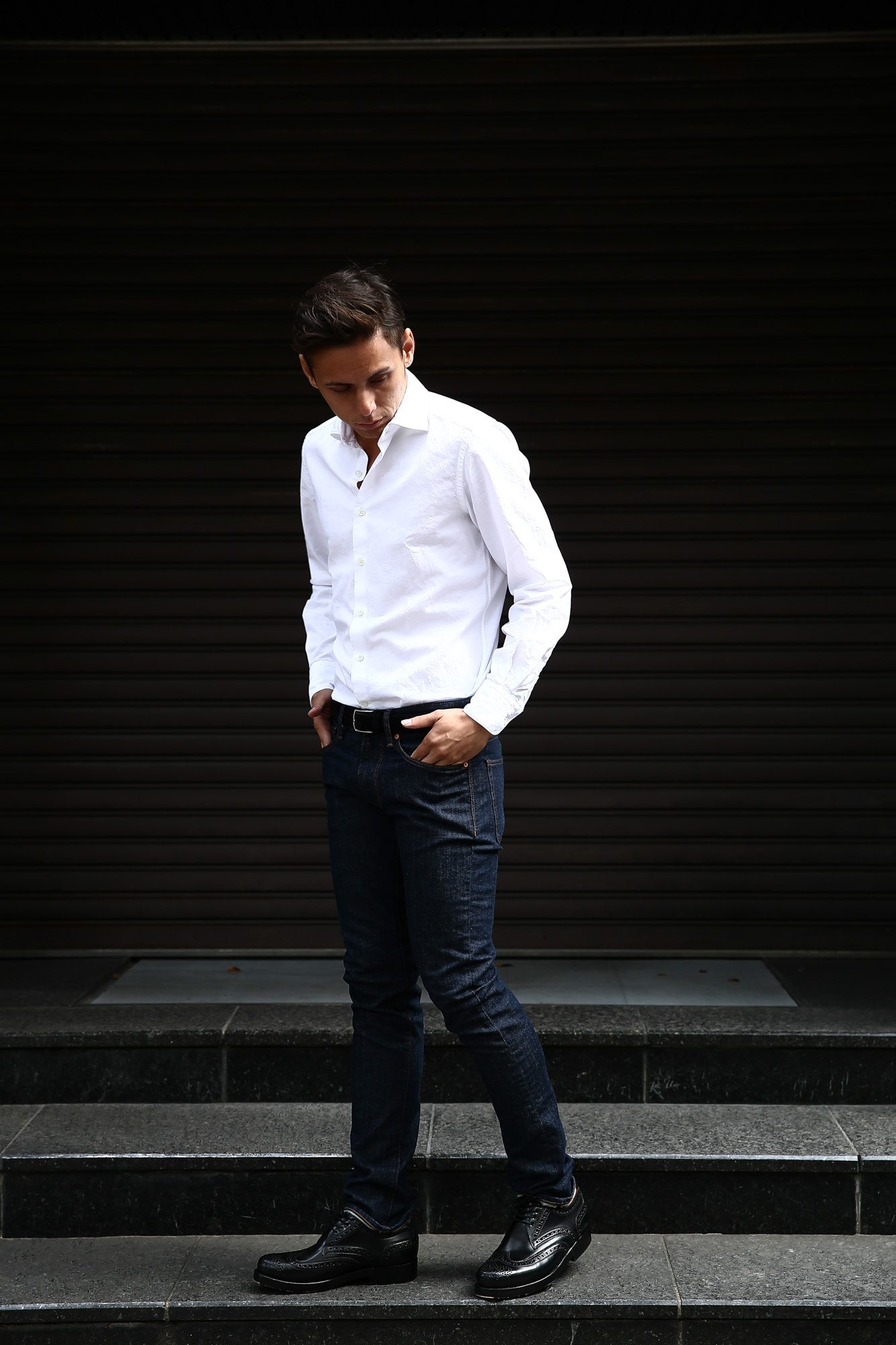 Glanshirt (グランシャツ) JWEEN G6971 OXFORD COTTON 100％ カッタウェイシャツ オックスフォードシャツ WHITE (ホワイト・001) MADE IN ITALY(イタリア製) 2016 秋冬新作愛知 名古屋Alto e Diritto アルト エ デリット シャツ 白シャツ 36,37,38,39,40,41