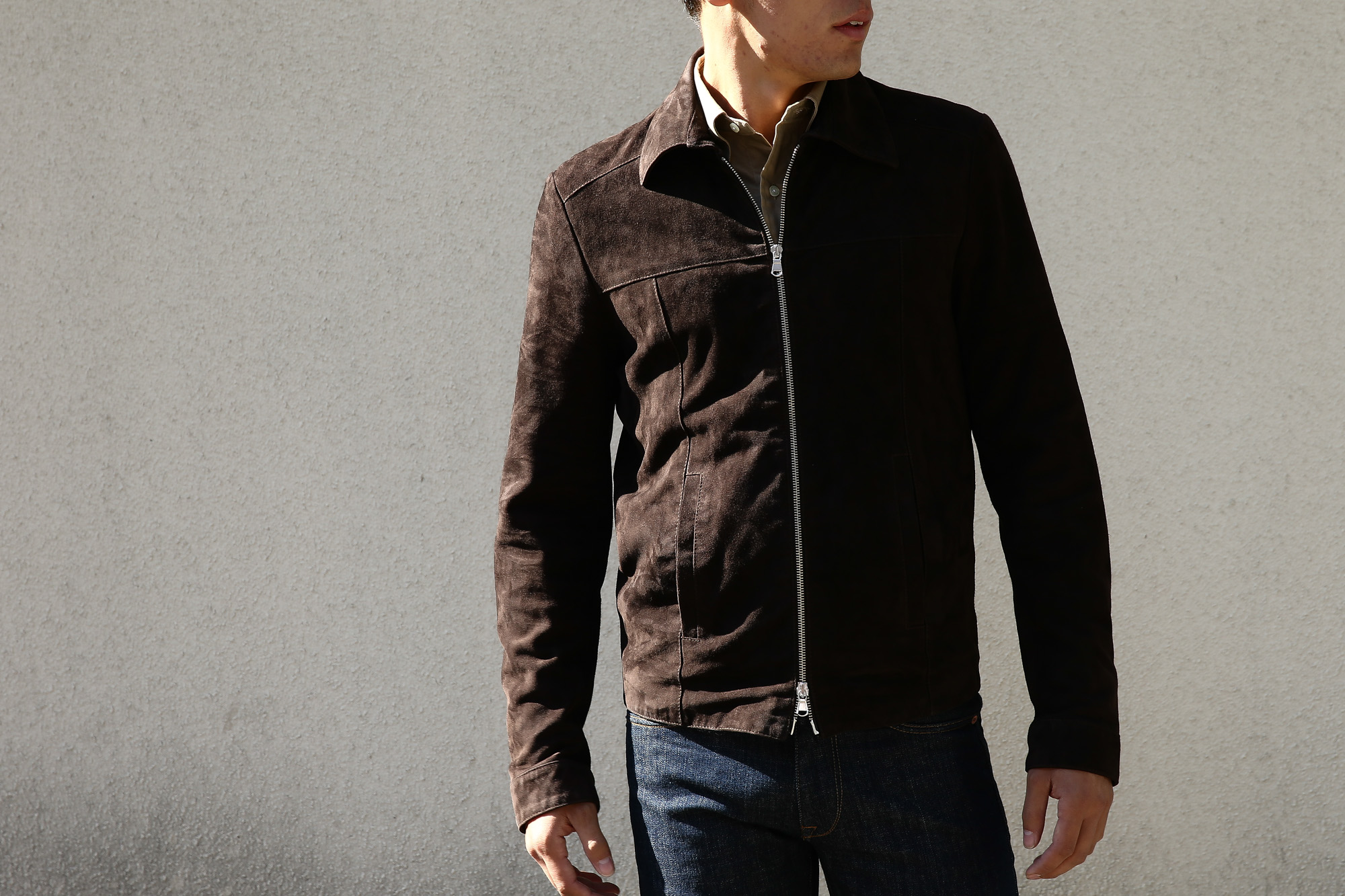 Radice (ラディーチェ) 1008 Suede Leather Jacket Suede Lamb Nappa スエードラムナッパ SLIM FIT スリムフィット シングルレザージャケット MORO (モーロ)  MADE IN ITALY(イタリア製)  2016 秋冬新作 愛知 名古屋Alto e Diritto アルト エ デリット レザージャケット ラディーチェ スエードレザー