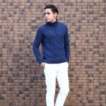 Settefili Cashmere (セッテフィーリ カシミア) Dolcevita Treccia カシミア100% ローゲージ ケーブル編みニット タートルネックセーター ニットセーター BLUE (ブルー・CG043) made in italy (イタリア製) 2016 秋冬新作のイメージ