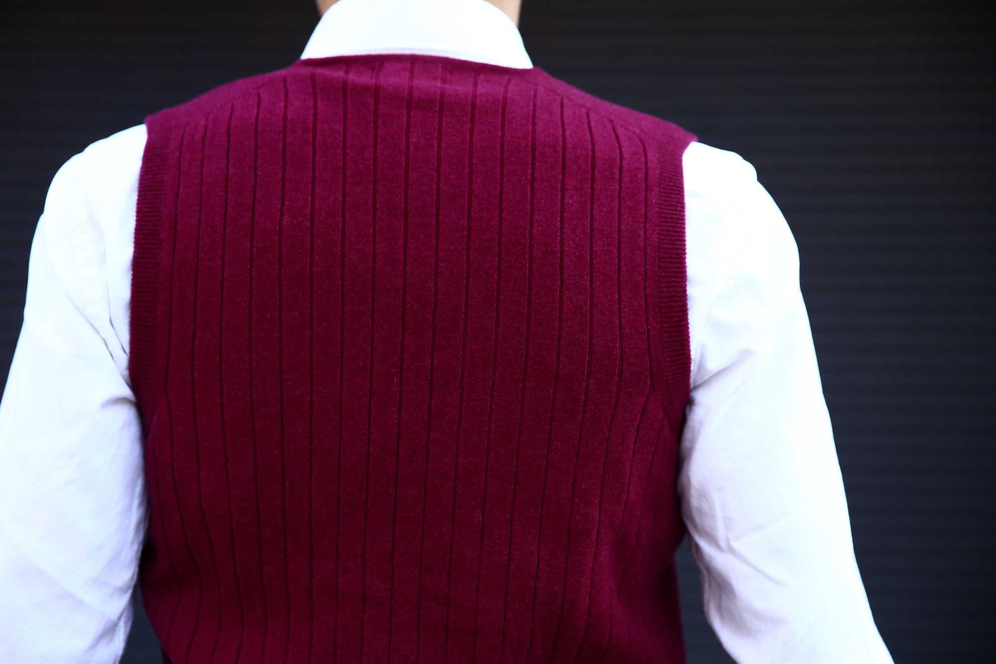 Settefili Cashmere (セッテフィーリ カシミア) Gilet con bottoni (ニットダブルベスト) ウールカシミア ハイゲージ ニットベスト ニットジレBURGUNDY (バーガンディー・MC018) made in italy (イタリア製) 2016 秋冬新作 44,46,48,50,52 愛知 名古屋 Alto e Diritto アルト エ デリット 