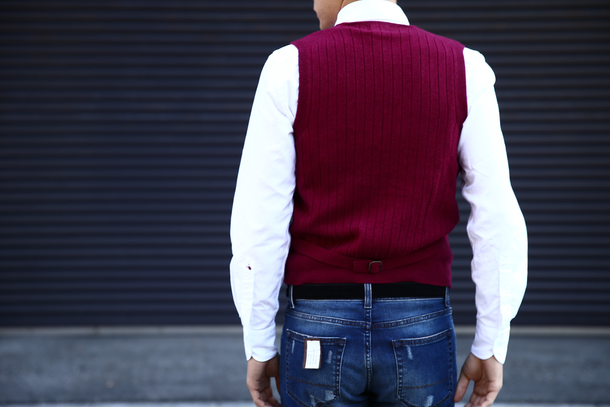 Settefili Cashmere (セッテフィーリ カシミア) Gilet con bottoni (ニットダブルベスト) ウールカシミア ハイゲージ ニットベスト ニットジレBURGUNDY (バーガンディー・MC018) made in italy (イタリア製) 2016 秋冬新作 44,46,48,50,52 愛知 名古屋 Alto e Diritto アルト エ デリット 