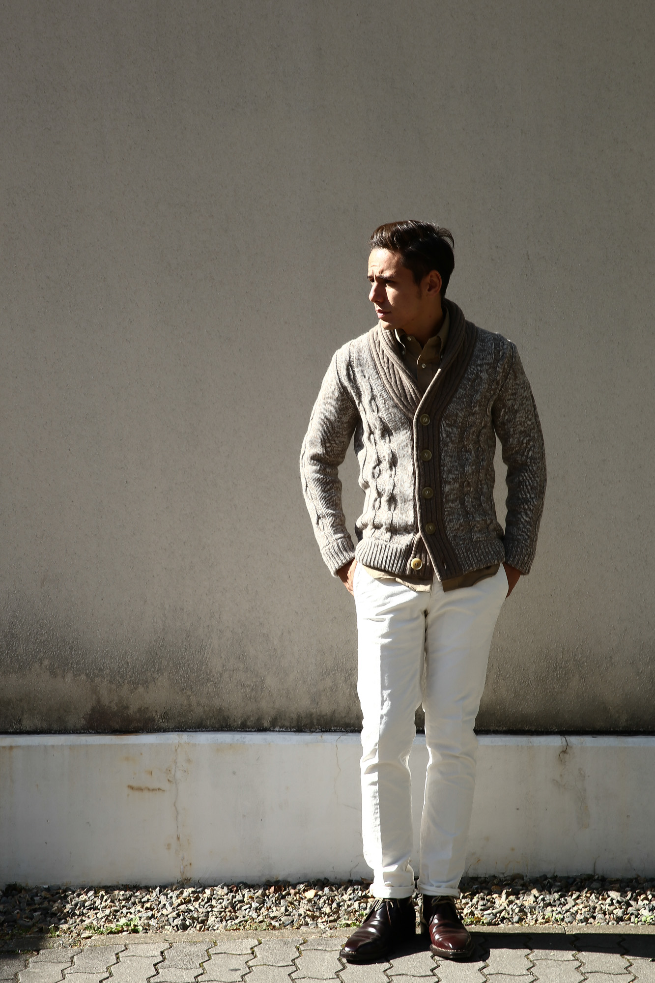 Settefili Cashmere (セッテフィーリ カシミア) Shawl Collar Cardigan ...