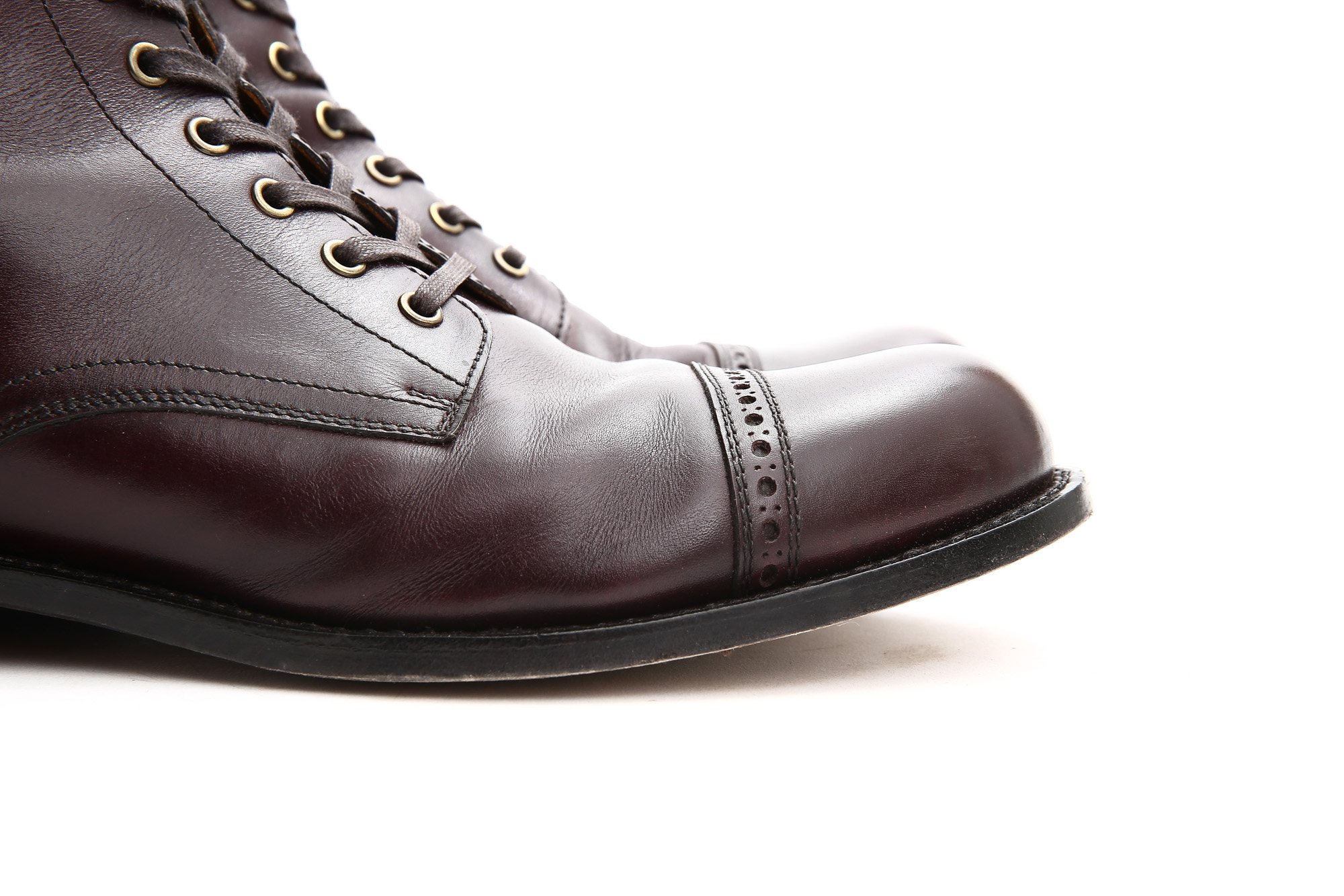 Cuervo (クエルボ) Romeo ロメオ Annonay Vocalou Calf アノネイ社 ボカルーカーフ Goodyear Welt Process グッドイヤーウェルト製法 Leather Sole レザーソール セミドレスブーツ レザーブーツ ドレスシューズ BURGUNDY (バーガンディー・WN) MADE IN JAPAN(日本製) 【1Week 着用 Staff 私物】Alto e Diritto アルト エ デリット 愛知 名古屋  ドレスシューズ レースアップシューズ 1週間着用