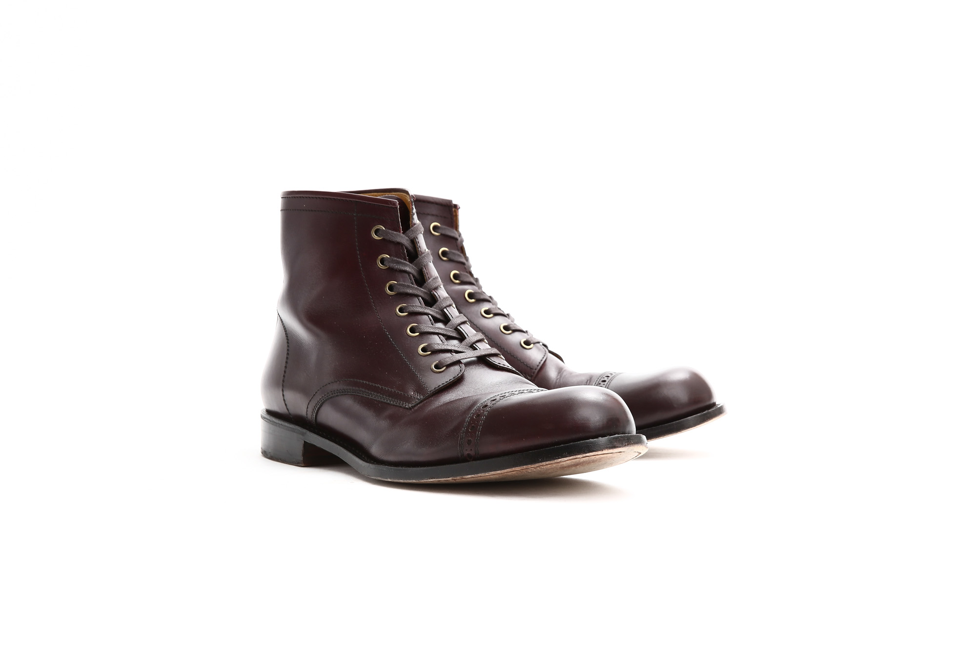 Cuervo (クエルボ) Romeo ロメオ Annonay Vocalou Calf アノネイ社 ボカルーカーフ Goodyear Welt Process グッドイヤーウェルト製法 Leather Sole レザーソール セミドレスブーツ レザーブーツ ドレスシューズ BURGUNDY (バーガンディー・WN) MADE IN JAPAN(日本製) 【1Week 着用 Staff 私物】Alto e Diritto アルト エ デリット 愛知 名古屋  ドレスシューズ レースアップシューズ 1週間着用