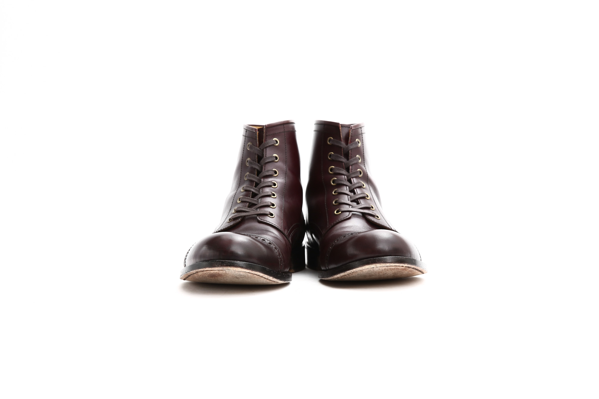 Cuervo (クエルボ) Romeo ロメオ Annonay Vocalou Calf アノネイ社 ボカルーカーフ Goodyear Welt Process グッドイヤーウェルト製法 Leather Sole レザーソール セミドレスブーツ レザーブーツ ドレスシューズ BURGUNDY (バーガンディー・WN) MADE IN JAPAN(日本製) 【1Week 着用 Staff 私物】Alto e Diritto アルト エ デリット 愛知 名古屋  ドレスシューズ レースアップシューズ 1週間着用