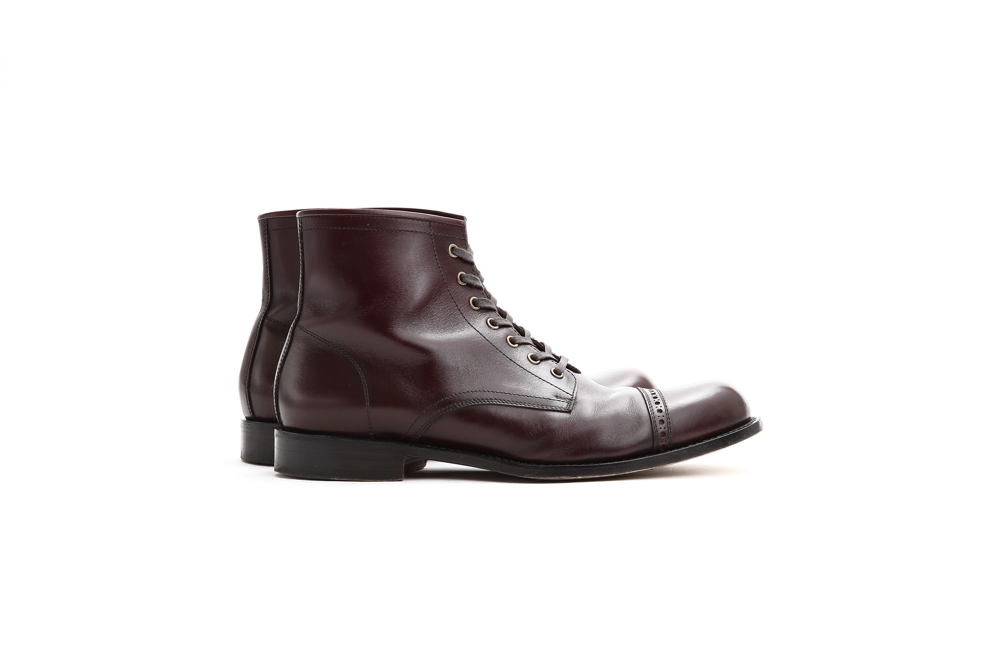 Cuervo (クエルボ) Romeo ロメオ Annonay Vocalou Calf アノネイ社 ボカルーカーフ Goodyear Welt Process グッドイヤーウェルト製法 Leather Sole レザーソール セミドレスブーツ レザーブーツ ドレスシューズ BURGUNDY (バーガンディー・WN) MADE IN JAPAN(日本製) 【1Week 着用 Staff 私物】Alto e Diritto アルト エ デリット 愛知 名古屋  ドレスシューズ レースアップシューズ 1週間着用