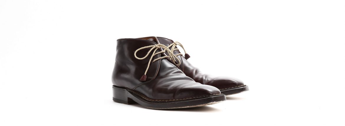 ENZO BONAFE (エンツォボナフェ) ART.3722 Chukka boots チャッカブーツ Horween Shell Cordovan Leather ホーウィン社 シェルコードバンレザー チャッカブーツ コードバンブーツ No.8 (バーガンディー) made in italy (イタリア製) 【6 months 着用 Staff 私物】愛知 名古屋 ZODIAC ゾディアック エンツォボナフェ コードバン チャッカ