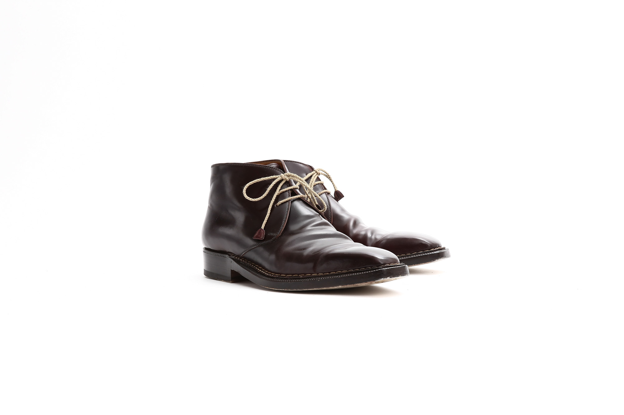 ENZO BONAFE (エンツォボナフェ) ART.3722 Chukka boots チャッカブーツ Horween Shell Cordovan Leather ホーウィン社 シェルコードバンレザー チャッカブーツ コードバンブーツ No.8 (バーガンディー) made in italy (イタリア製) 【6 months 着用 Staff 私物】愛知 名古屋 Alto e Diritto アルト エ デリット エンツォボナフェ コードバン チャッカ