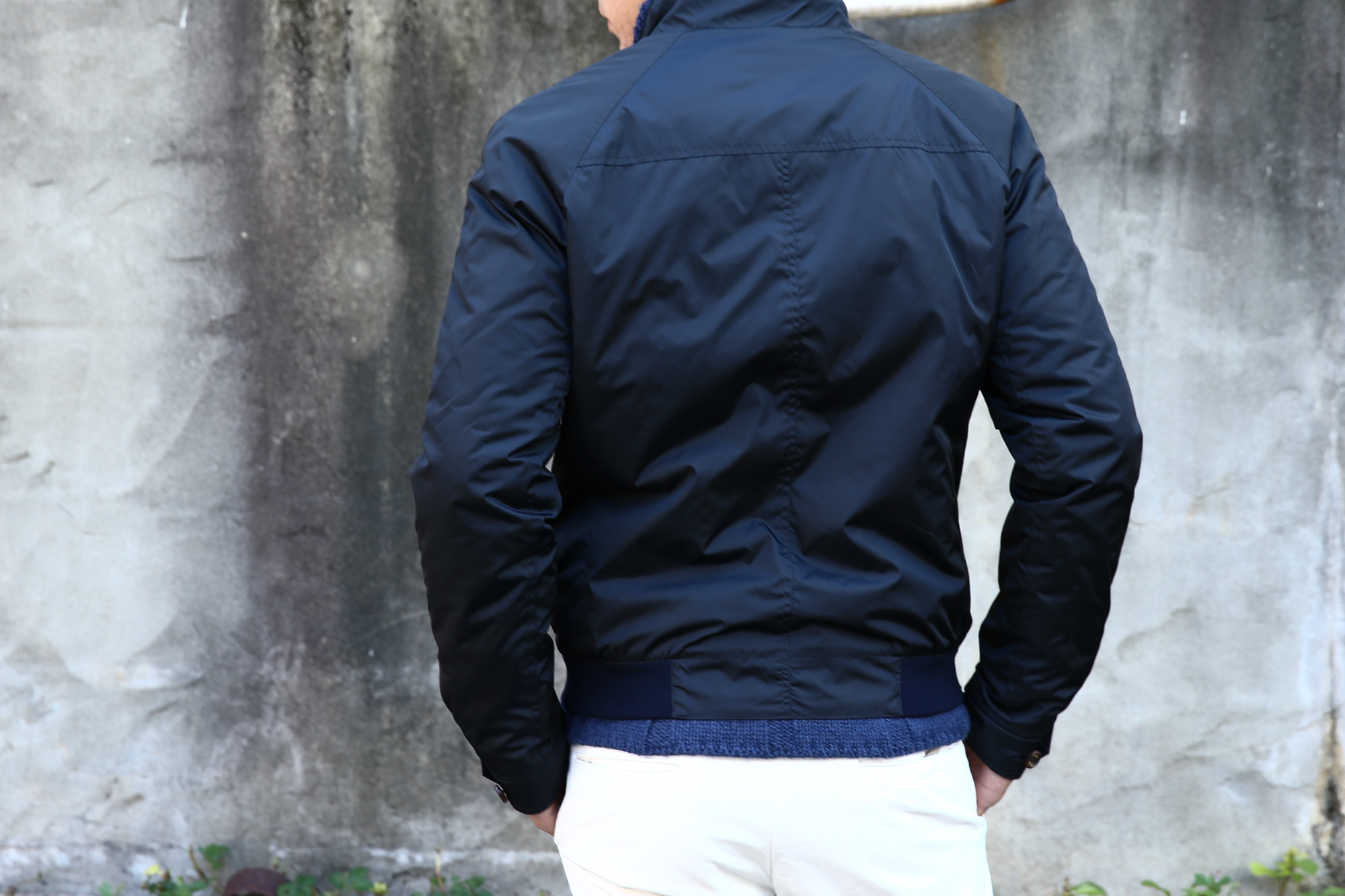 Sealup シーラップ Bomber Jacket ボンバージャケット 7578 9683 中綿入り ボマージャケット ナイロンジャケット ボンバージャケット NAVY (ネイビー・01) MADE IN ITALY(イタリア製) のコーディネートスタイル。愛知 名古屋 Alto e Diritto アルト エ デリット シーラップ