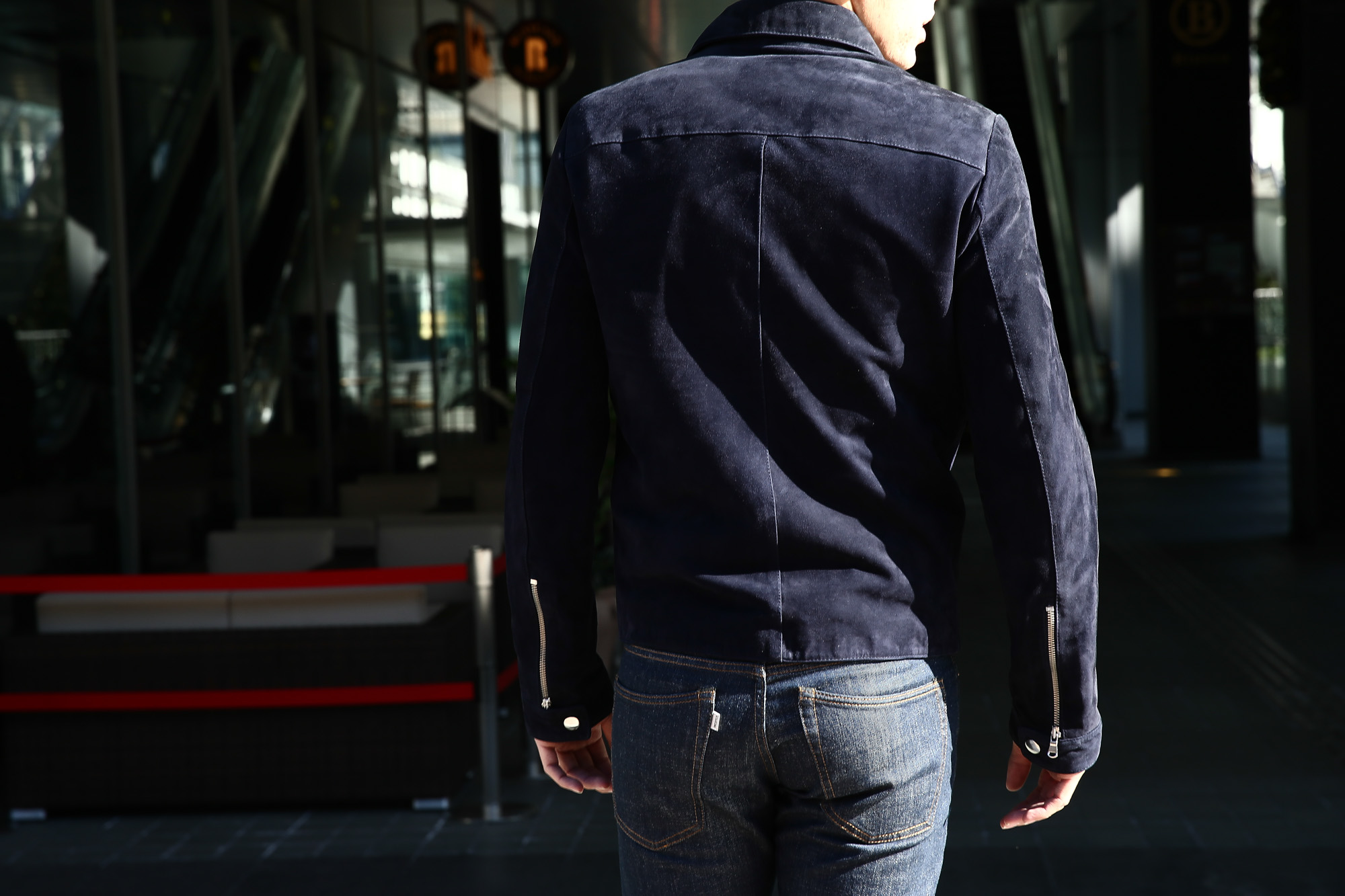 Radice (ラディーチェ) 1008 Suede Leather Jacket Suede Lamb Nappa スエードラムナッパレザー SLIM FIT スリムフィット シングルレザージャケット NAVY (ネイビー) MADE IN ITALY(イタリア製)  2016 秋冬新作 愛知 名古屋Alto e Diritto アルト エ デリット レザージャケット ラディーチェ スエードレザー 青山系