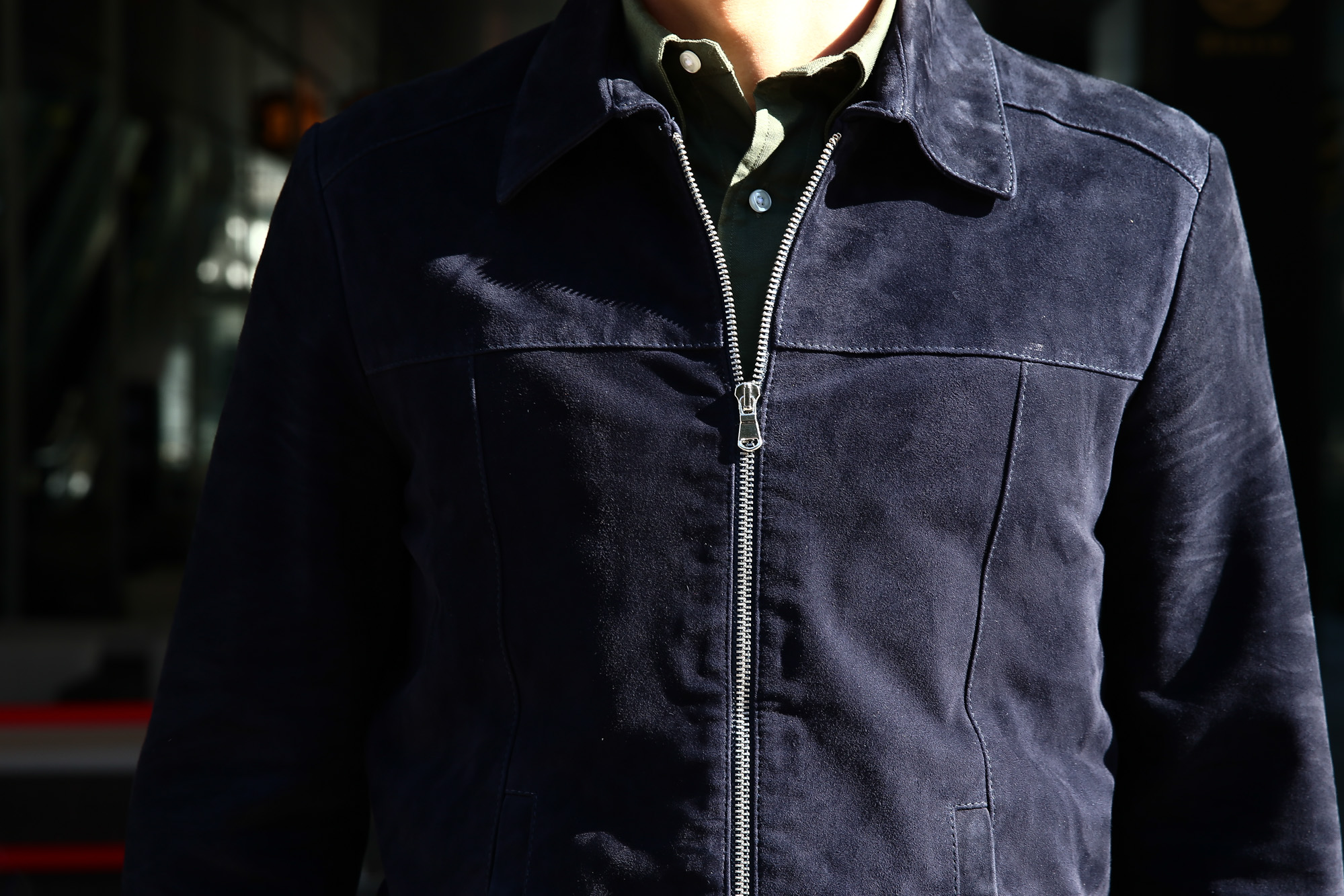 Radice (ラディーチェ) 1008 Suede Leather Jacket Suede Lamb Nappa スエードラムナッパレザー SLIM FIT スリムフィット シングルレザージャケット NAVY (ネイビー) MADE IN ITALY(イタリア製)  2016 秋冬新作 愛知 名古屋Alto e Diritto アルト エ デリット レザージャケット ラディーチェ スエードレザー 青山系