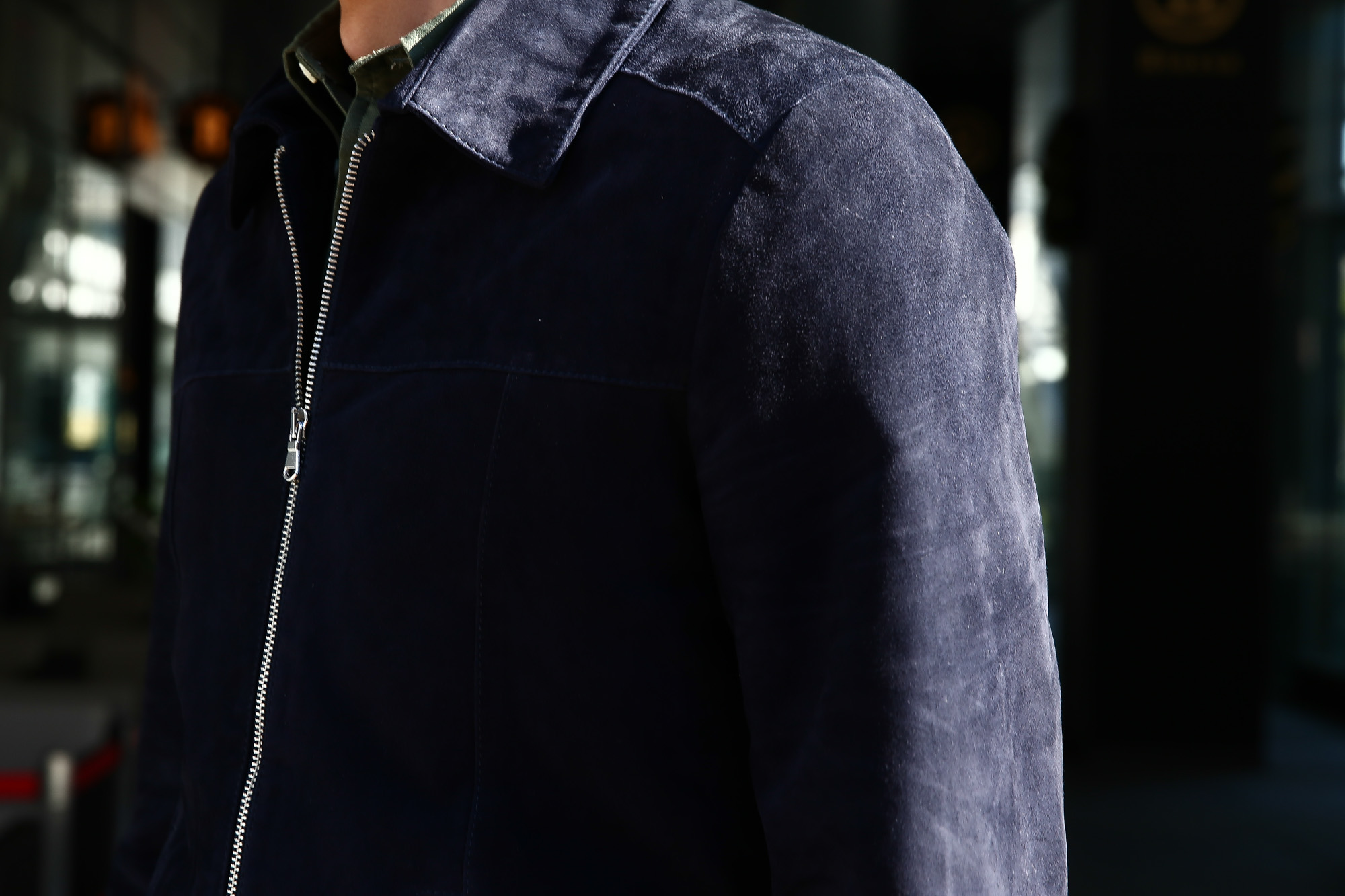 Radice (ラディーチェ) 1008 Suede Leather Jacket Suede Lamb Nappa スエードラムナッパレザー SLIM FIT スリムフィット シングルレザージャケット NAVY (ネイビー) MADE IN ITALY(イタリア製)  2016 秋冬新作 愛知 名古屋Alto e Diritto アルト エ デリット レザージャケット ラディーチェ スエードレザー 青山系