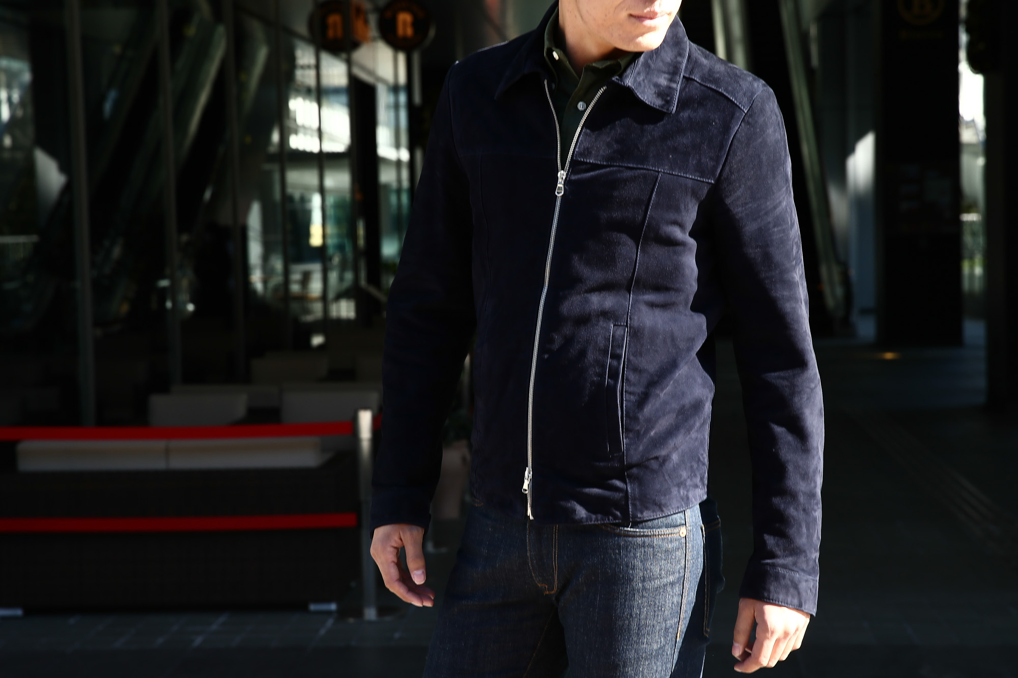 Radice (ラディーチェ) 1008 Suede Leather Jacket Suede Lamb Nappa スエードラムナッパレザー SLIM FIT スリムフィット シングルレザージャケット NAVY (ネイビー) MADE IN ITALY(イタリア製)  2016 秋冬新作 愛知 名古屋Alto e Diritto アルト エ デリット レザージャケット ラディーチェ スエードレザー 青山系