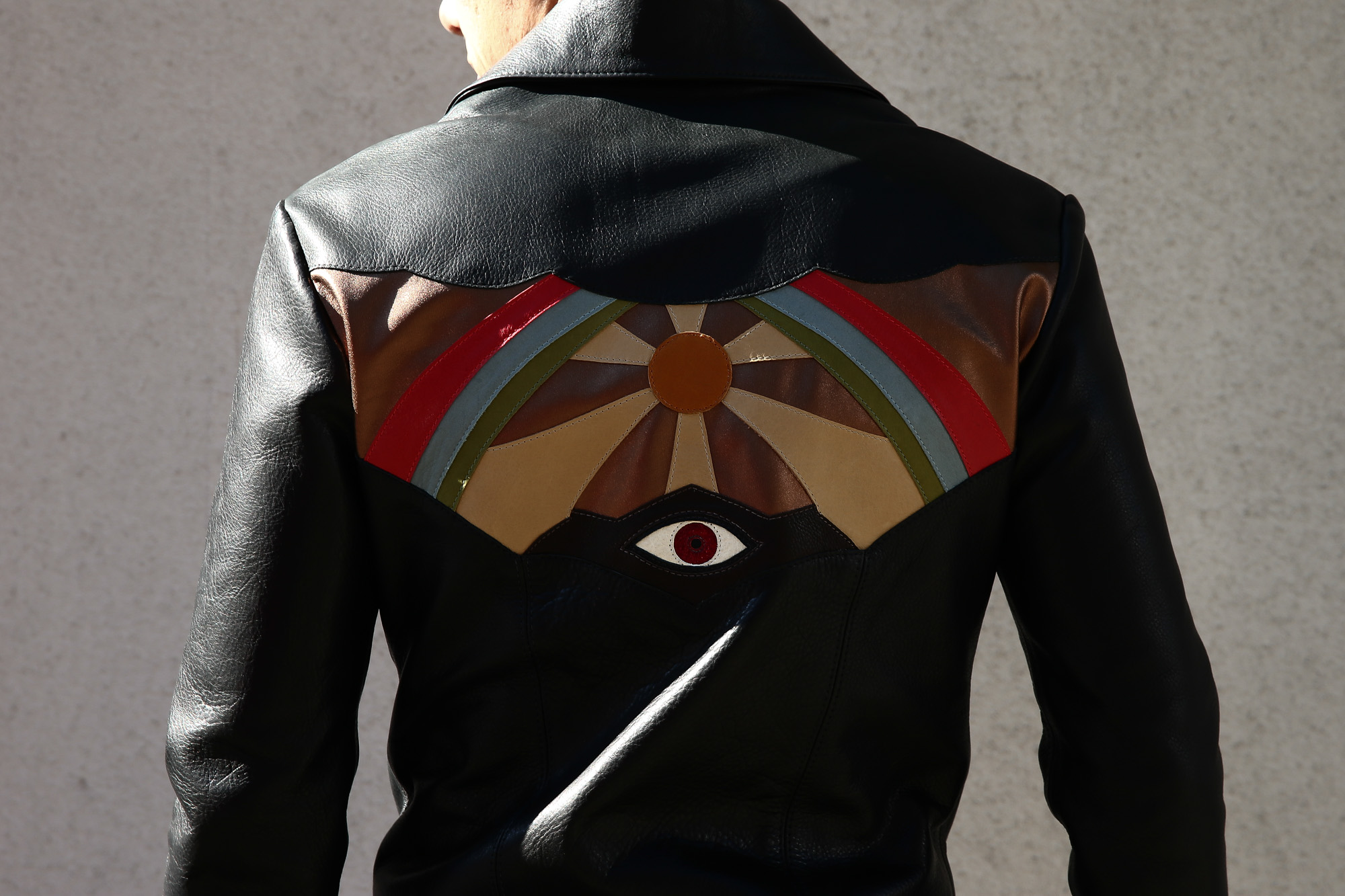 South Paradiso Leather(サウスパラディソレザー) East West(イーストウエスト) ILLUMINATI RAINBOW SHIRTS イルミナティレインボーシャツ Cow hide Leather カウハイドレザー レザーシャツ BLACK(ブラック) MADE IN USA(アメリカ製) 愛知 名古屋 Alto e Diritto アルト エ デリット パラディソ サウスパラディソ SMOKE スモーク WINCHESTER ウィンチェスター ADLER アドラー アードラー 革ジャン ライダース レザージャケット 36,38,40,42,44