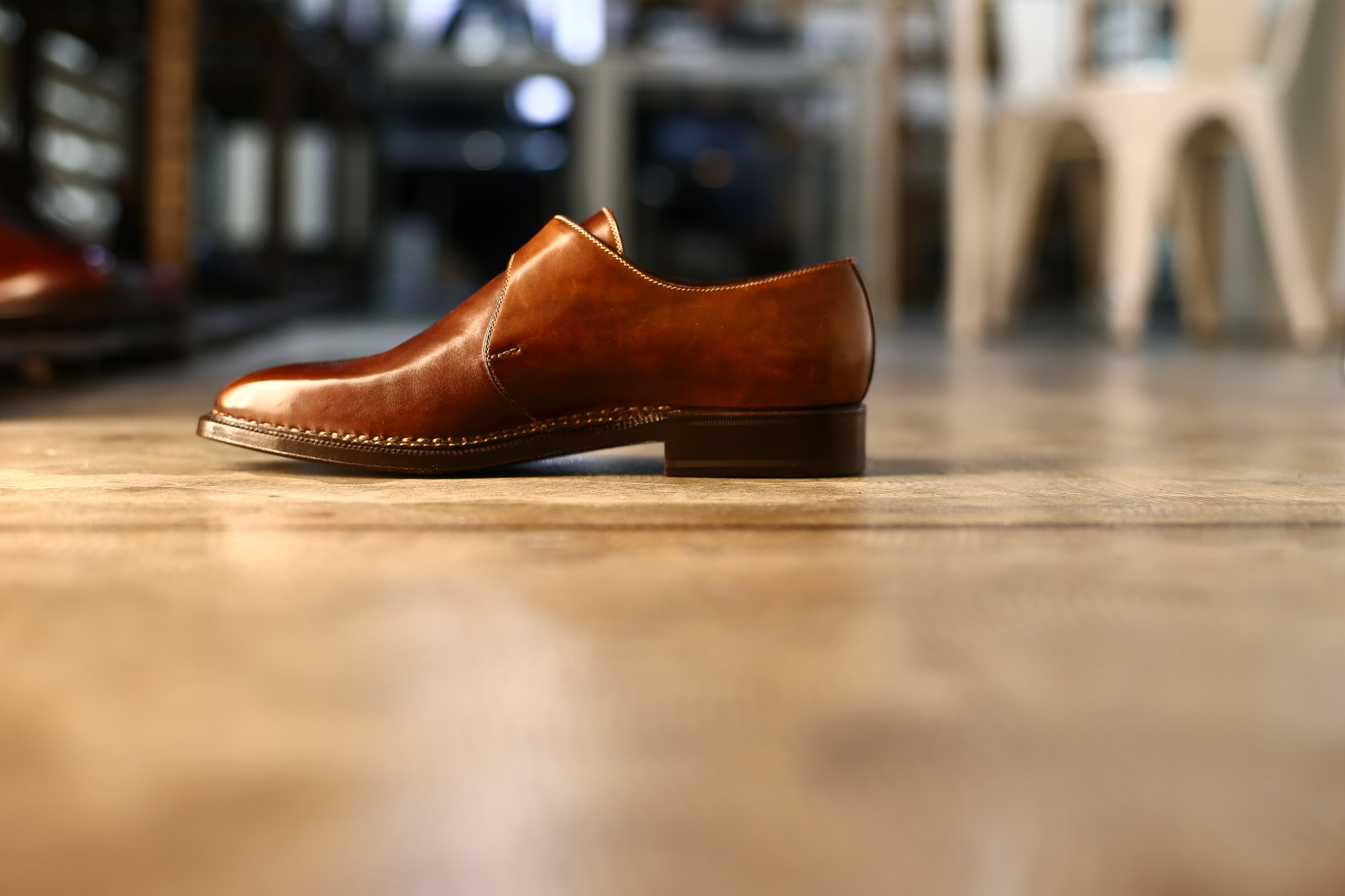 ENZO BONAFE(エンツォボナフェ) ART.3721 SIngle Monk Strap Shoes シングルモンクストラップシューズ Horween Shell Cordovan Leather ホーウィンシェルコードバンレザー No.4(ワイン) MADE IN ITALY(イタリア製) 愛知　名古屋 エンツォボナフェ ボナフェ enzobonafe コードバン シングルモンク ダブルモンク コードバン レアカラー 