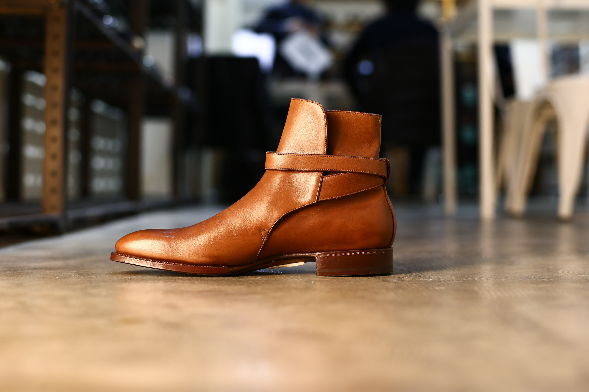 ENZO BONAFE(エンツォボナフェ) EB-13 Jodhpur Boots ジョッパーブーツ Bonaudo Museum Calf Leather(ボナウド社ミュージアムカーフレザー) ノルベジェーゼ製法 レザーブーツ NEW GOLD(ニューゴールド) made in italy(イタリア製) 2017 秋冬 愛知 名古屋 Alto e Diritto アルト エ デリット エンツォボナフェ enzobonafe チャッカブーツ 