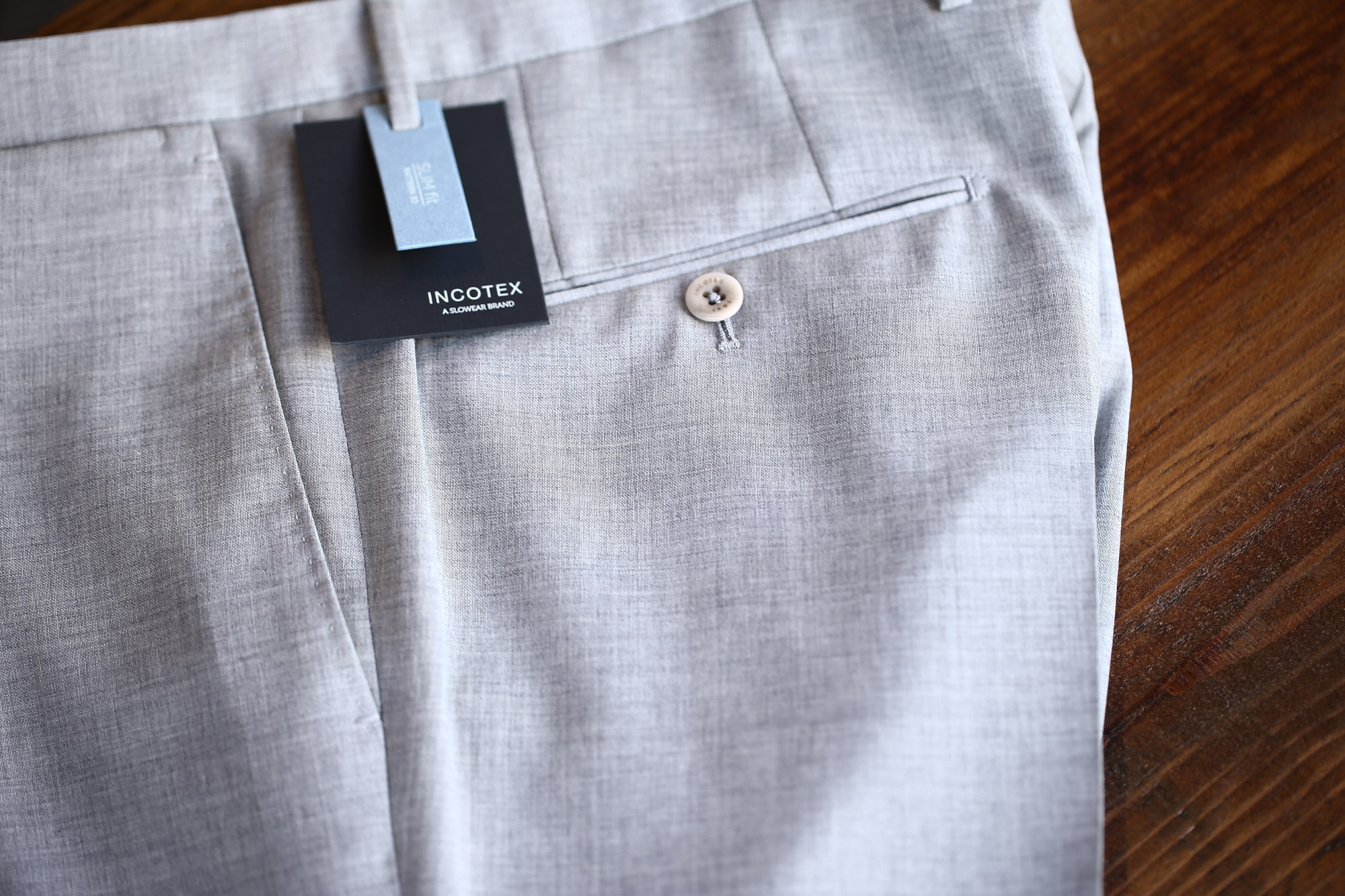 INCOTEX (インコテックス) 1NT035 SLIM FIT N35型 スリムフィット SUPER 100'S YARN DYED TROPICAL トロピカルウール サマーウール スラックス LIGHT GRAY (ライトグレー・901) 2017 春夏新作 愛知 名古屋 Alto e Diritto アルト エ デリット インコテックス スラックス グレスラ incotex　42,44,46,48,50,52