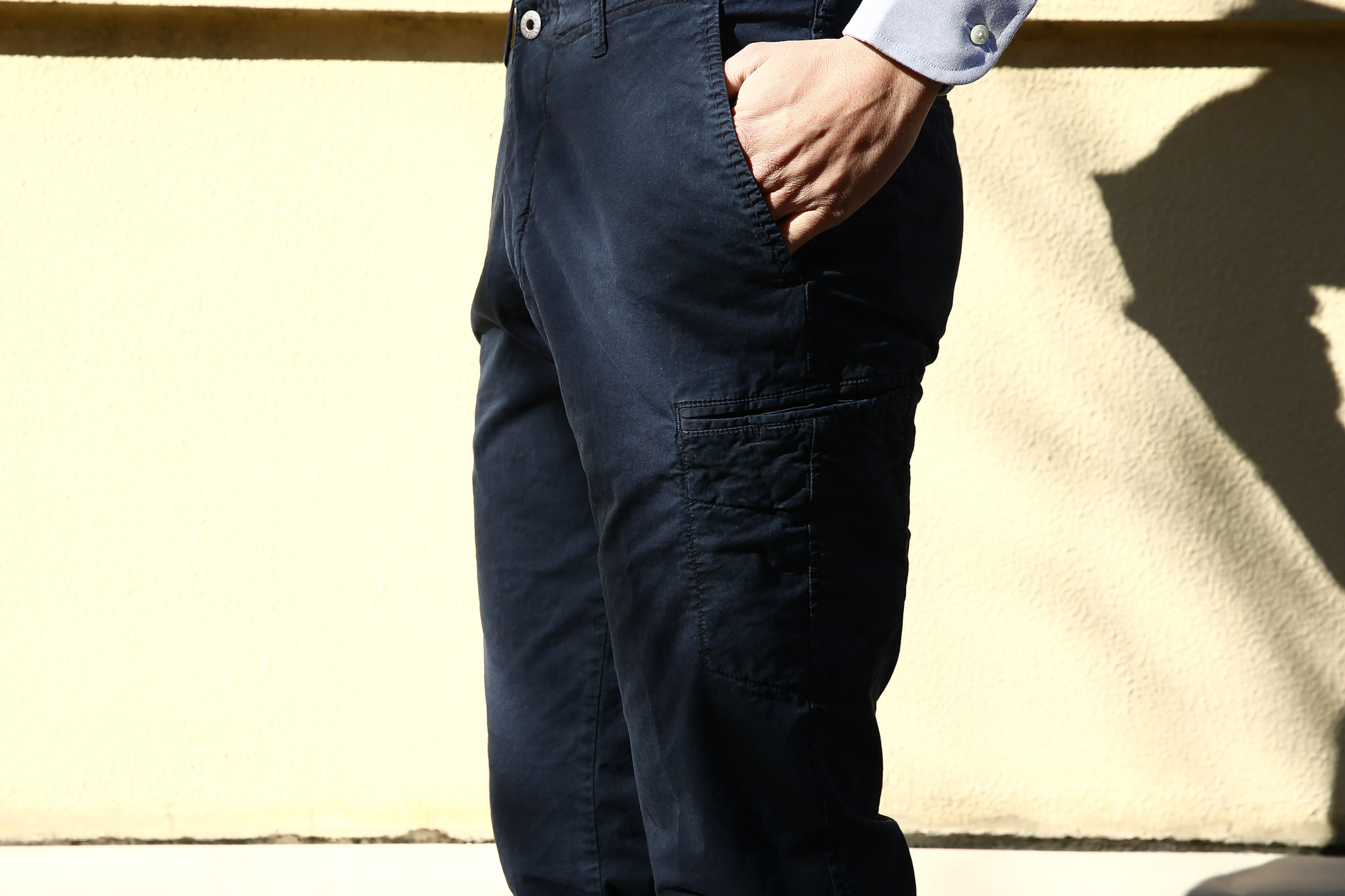 J.W.BRINE (J.W.ブライン) NEW DRAKE (ニュードレイク) ストレッチチノ スリムカーゴパンツ NAVY (ネイビー・78) Made in italy (イタリア製) 2017 春夏新作 愛知 名古屋 Alto e Diritto アルト エ デリット JWブライン JWBRINE カーゴパンツ ストレッチパンツ ネイビー カーゴ 42,44,46,48,50,52