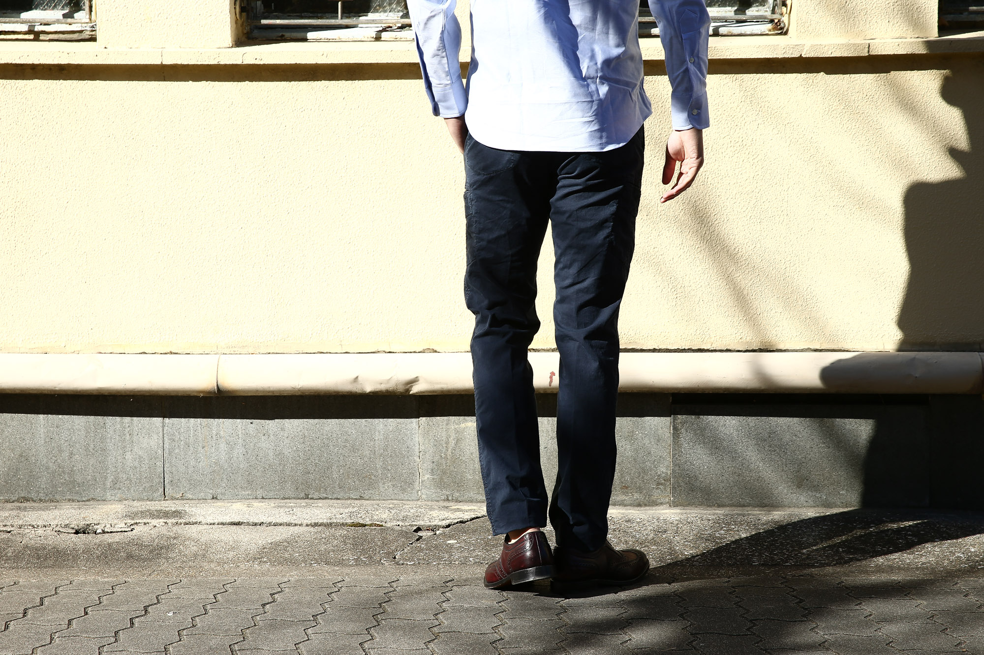 J.W.BRINE (J.W.ブライン) NEW DRAKE (ニュードレイク) ストレッチチノ スリムカーゴパンツ NAVY (ネイビー・78) Made in italy (イタリア製) 2017 春夏新作 愛知 名古屋 Alto e Diritto アルト エ デリット JWブライン JWBRINE カーゴパンツ ストレッチパンツ ネイビー カーゴ 42,44,46,48,50,52