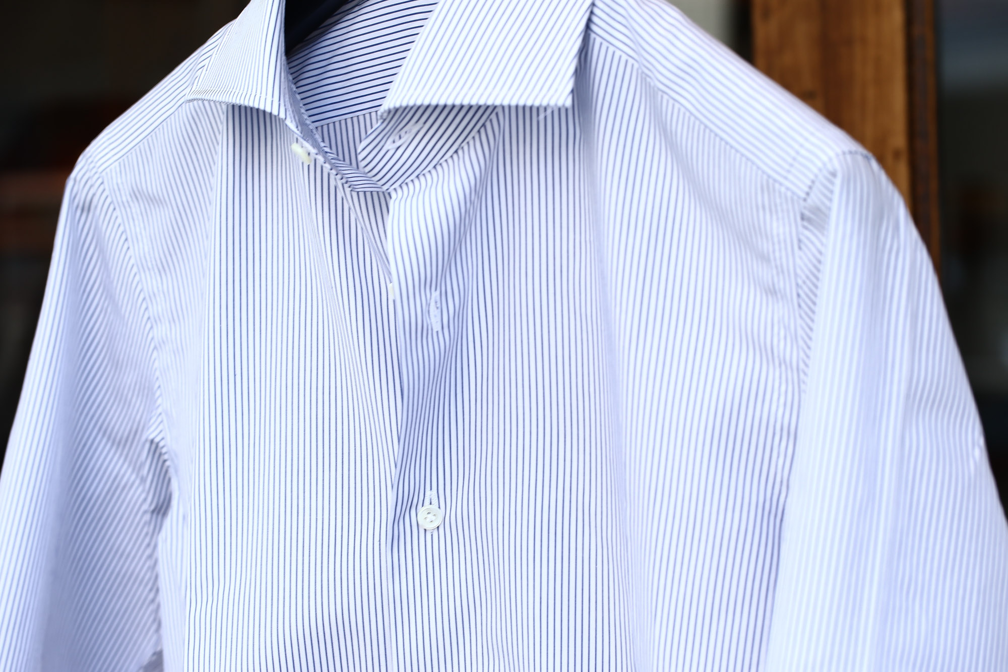 ALESSANDRO GHERARDI (アレッサンドロゲラルディ) Stripe Shirts カッタウェイ コットンブロード ストライプシャツ NAVY (ネイビー・681) made in italy(イタリア製) 2017 春夏新作 愛知 名古屋 Alto e Diritto アルト エ デリット alessandrogherardi シャツ