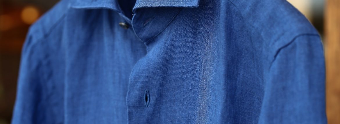 ALESSANDRO GHERARDI (アレッサンドロゲラルディ) Linen Shirts カッタウェイ リネンシャツ NAVY (ネイビー・669) made in italy(イタリア製) 2017 春夏新作のイメージ