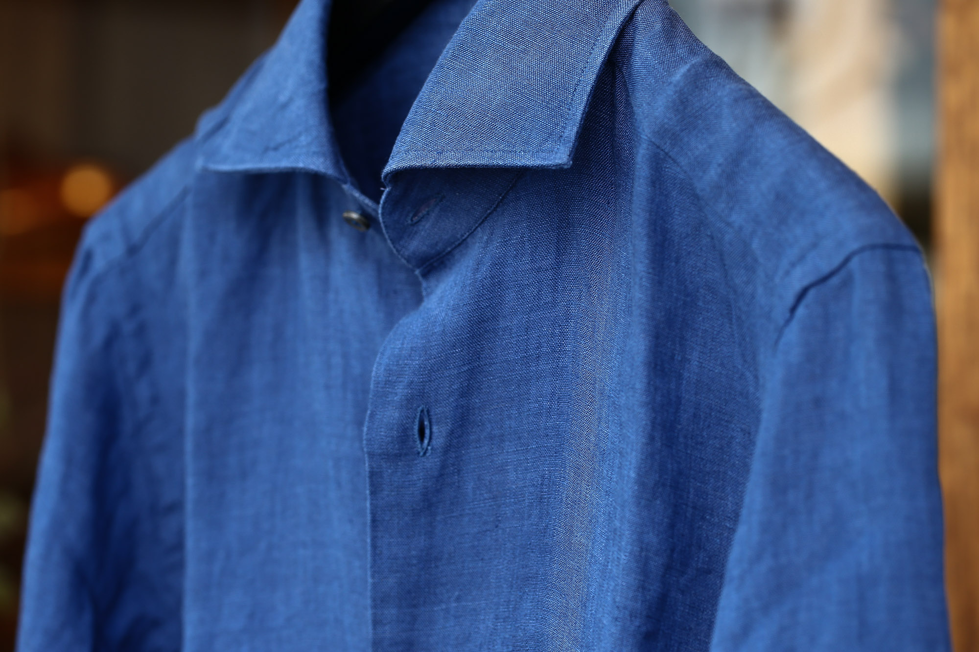 ALESSANDRO GHERARDI (アレッサンドロゲラルディ) Linen Shirts カッタウェイ リネンシャツ NAVY (ネイビー・669) made in italy(イタリア製) 2017 春夏新作 愛知 名古屋 Alto e Diritto アルト エ デリット alessandrogherardi シャツ