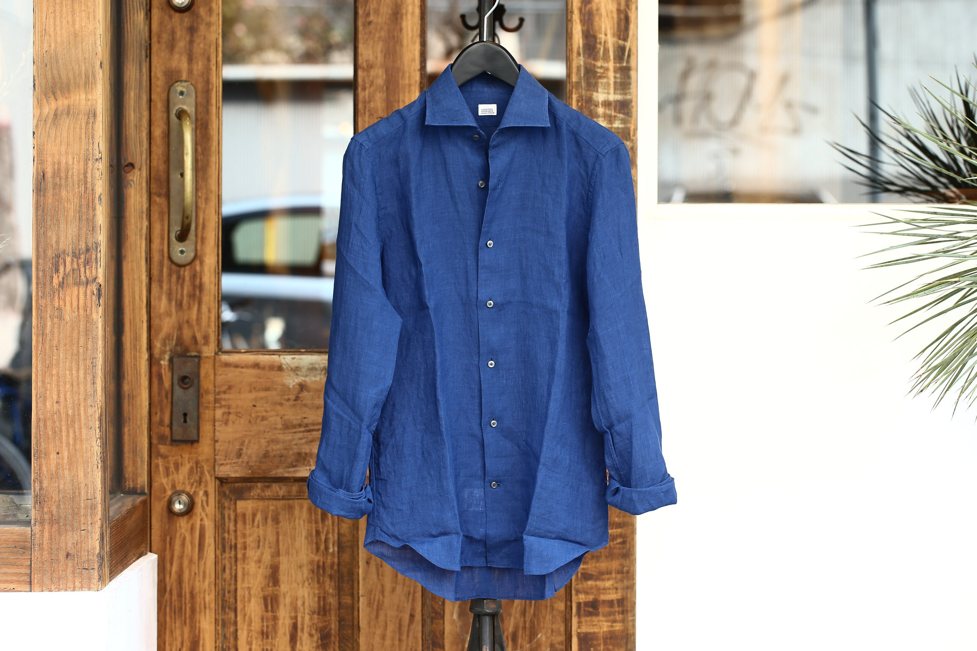 ALESSANDRO GHERARDI (アレッサンドロゲラルディ) Linen Shirts カッタウェイ リネンシャツ NAVY (ネイビー・669) made in italy(イタリア製) 2017 春夏新作 愛知 名古屋 Alto e Diritto アルト エ デリット alessandrogherardi シャツ