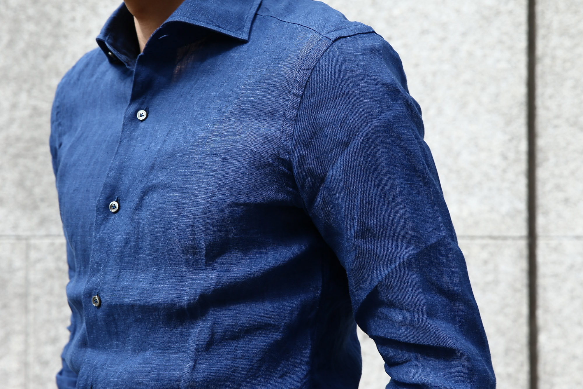 【ALESSANDRO GHERARDI / アレッサンドロゲラルディ】 Linen Shirts カッタウェイ リネンシャツ NAVY (ネイビー・669) made in italy(イタリア製) 2017 春夏新作 愛知 名古屋 Alto e Diritto アルト エ デリット 愛知 名古屋 Alto e Diritto アルト エ デリット alessandrogherardi シャツ ストライプ 37,38,39,40,41,42,43