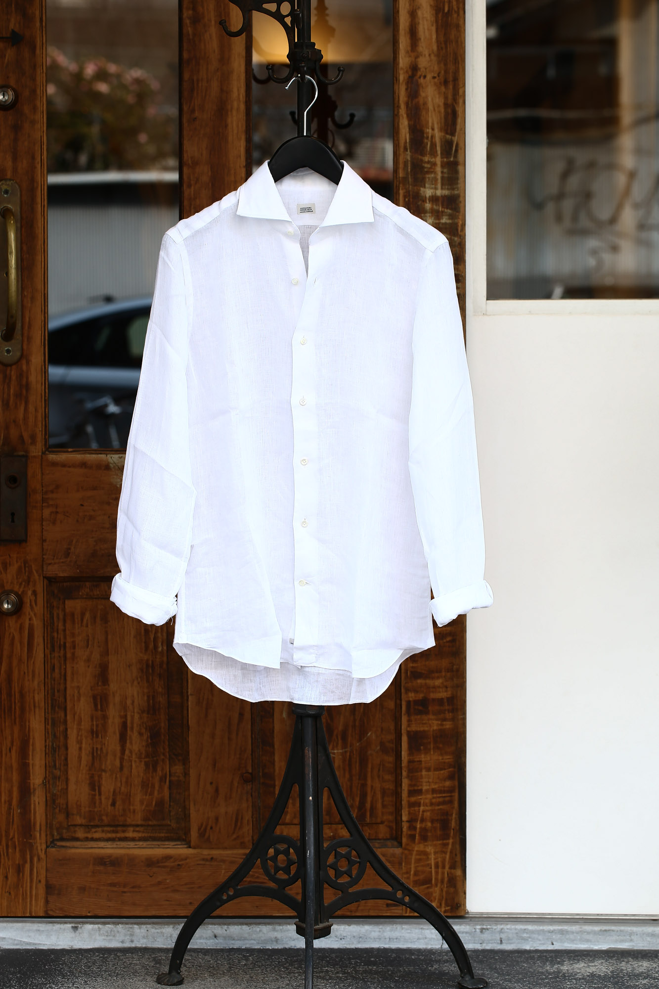 ALESSANDRO GHERARDI (アレッサンドロゲラルディ) Linen Shirts カッタウェイ リネンシャツ WHITE (ホワイト・000) made in italy(イタリア製) 2017 春夏新作 愛知 名古屋 Alto e Diritto アルト エ デリット alessandrogherardi シャツ