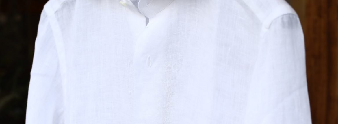 ALESSANDRO GHERARDI (アレッサンドロゲラルディ) Linen Shirts カッタウェイ リネンシャツ WHITE (ホワイト・000) made in italy(イタリア製) 2017 春夏新作 愛知 名古屋 ZODIAC ゾディアック alessandrogherardi シャツ