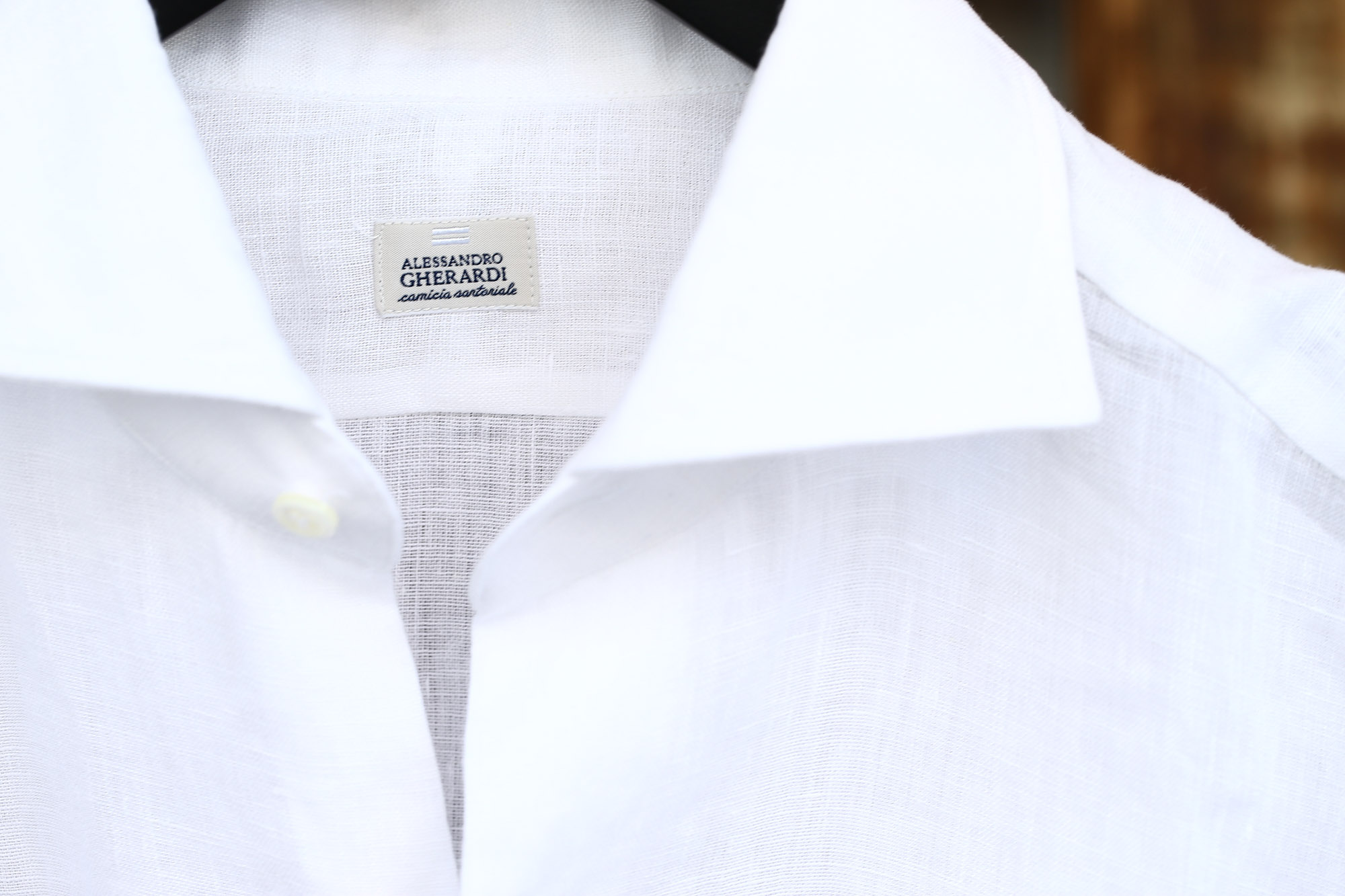 ALESSANDRO GHERARDI (アレッサンドロゲラルディ) Linen Shirts カッタウェイ リネンシャツ WHITE (ホワイト・000) made in italy(イタリア製) 2017 春夏新作 愛知 名古屋 Alto e Diritto アルト エ デリット alessandrogherardi シャツ